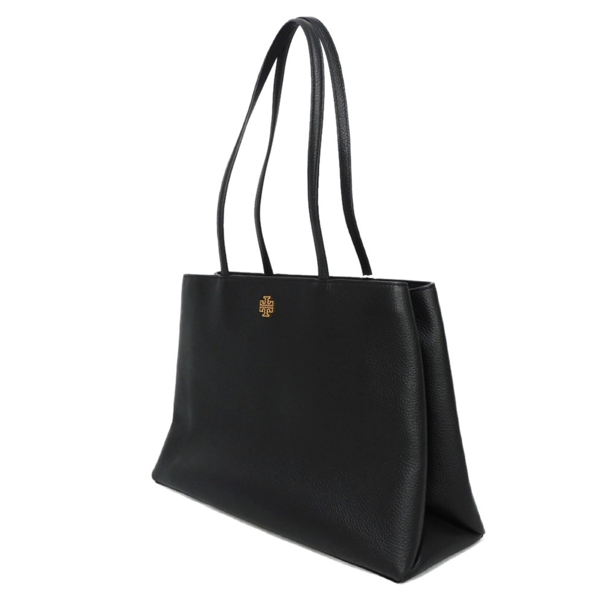 Tory Burch Black Leather Shoulder Bag Tote Bag (Pre-Owned)