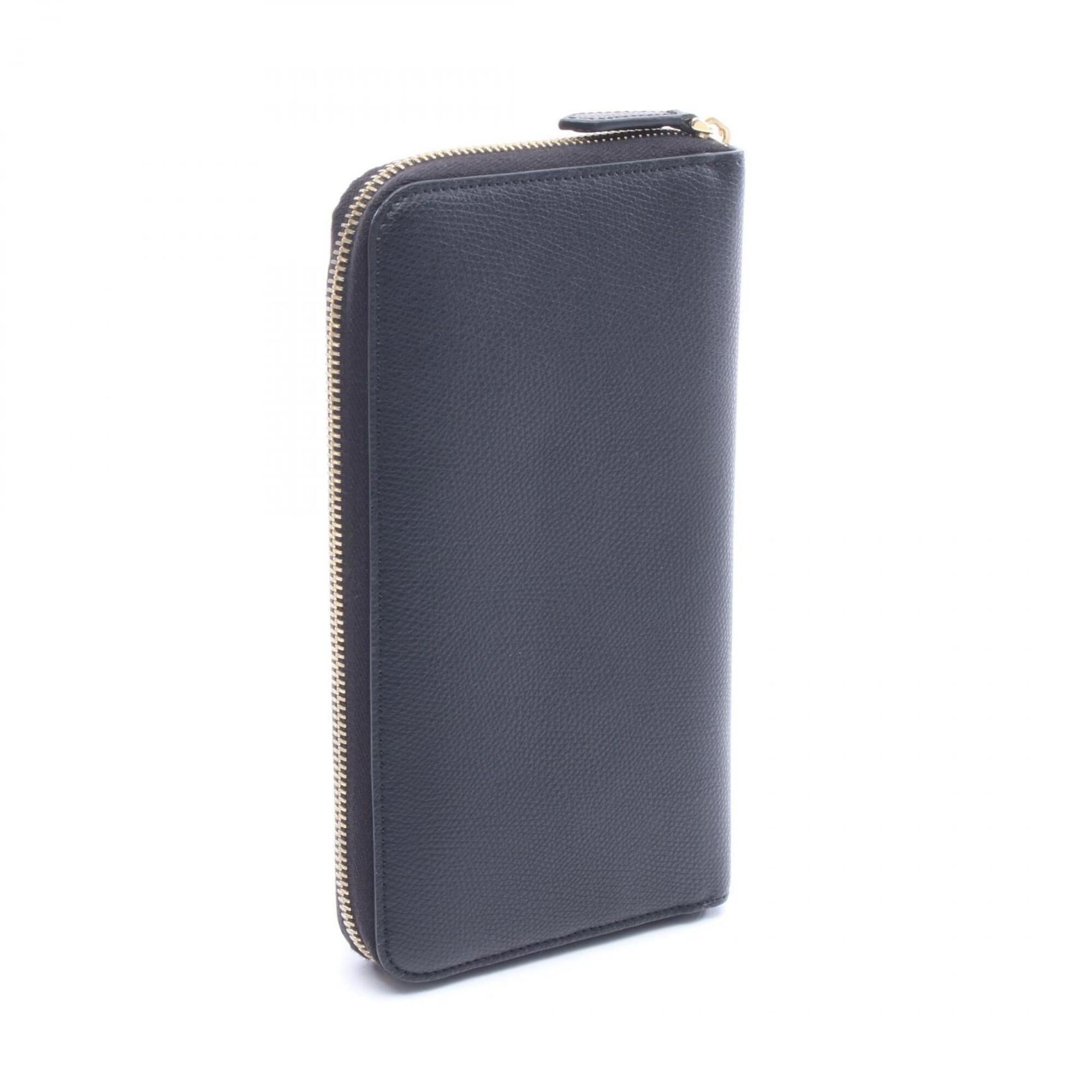 Fendi Black Leather Long Wallet (Bi-Fold) (Pre-Owned)
