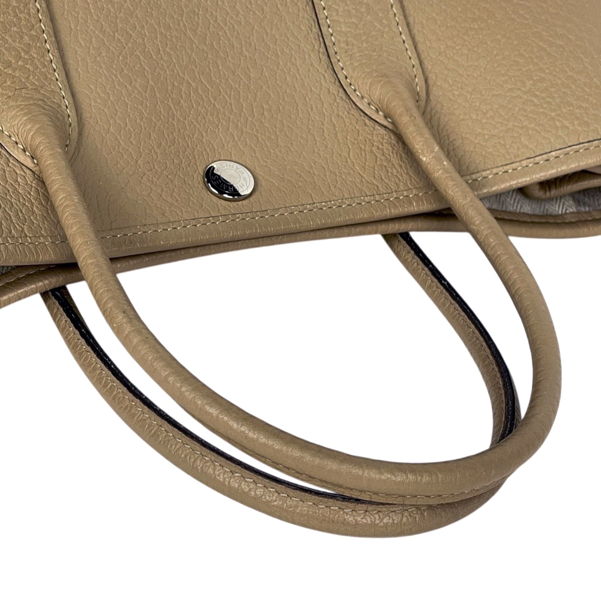 Hermes Garden Vache Leather Handbag Tote Bag (Pre-Owned)