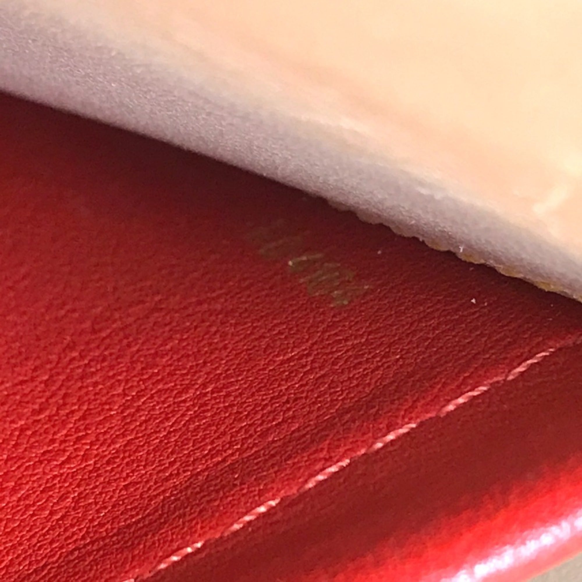 Louis Vuitton Brown Monogram Red Color Monogram Leather Handbag (Pre-Owned)