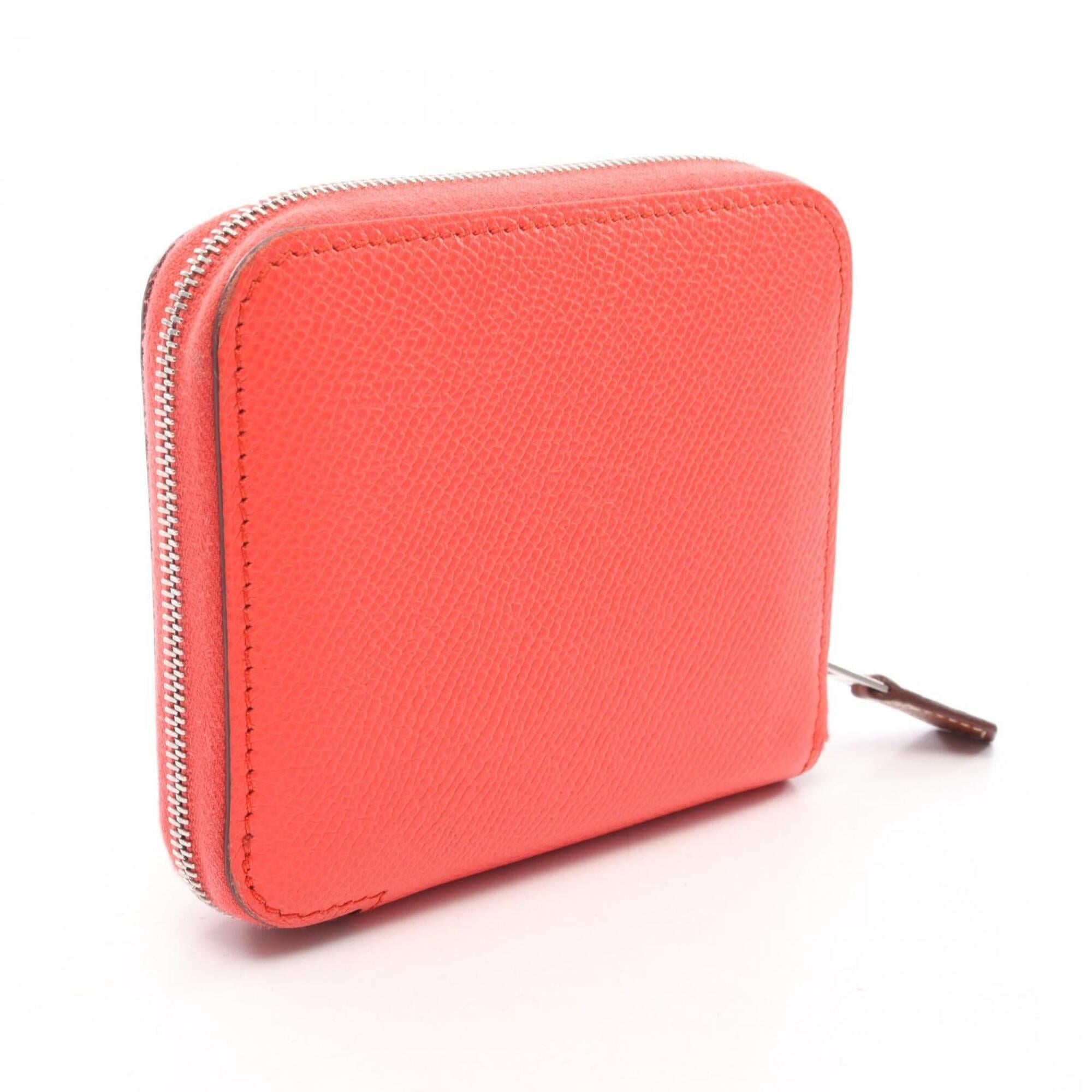 Hermes Red Color Epsom Leather Coin Purse/Coin Case (Pre-Owned)
