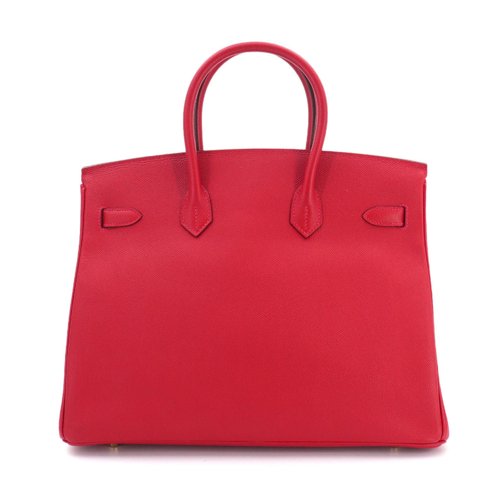 Hermes Rouge Casaque Epsom Leather Handbag (Pre-Owned)