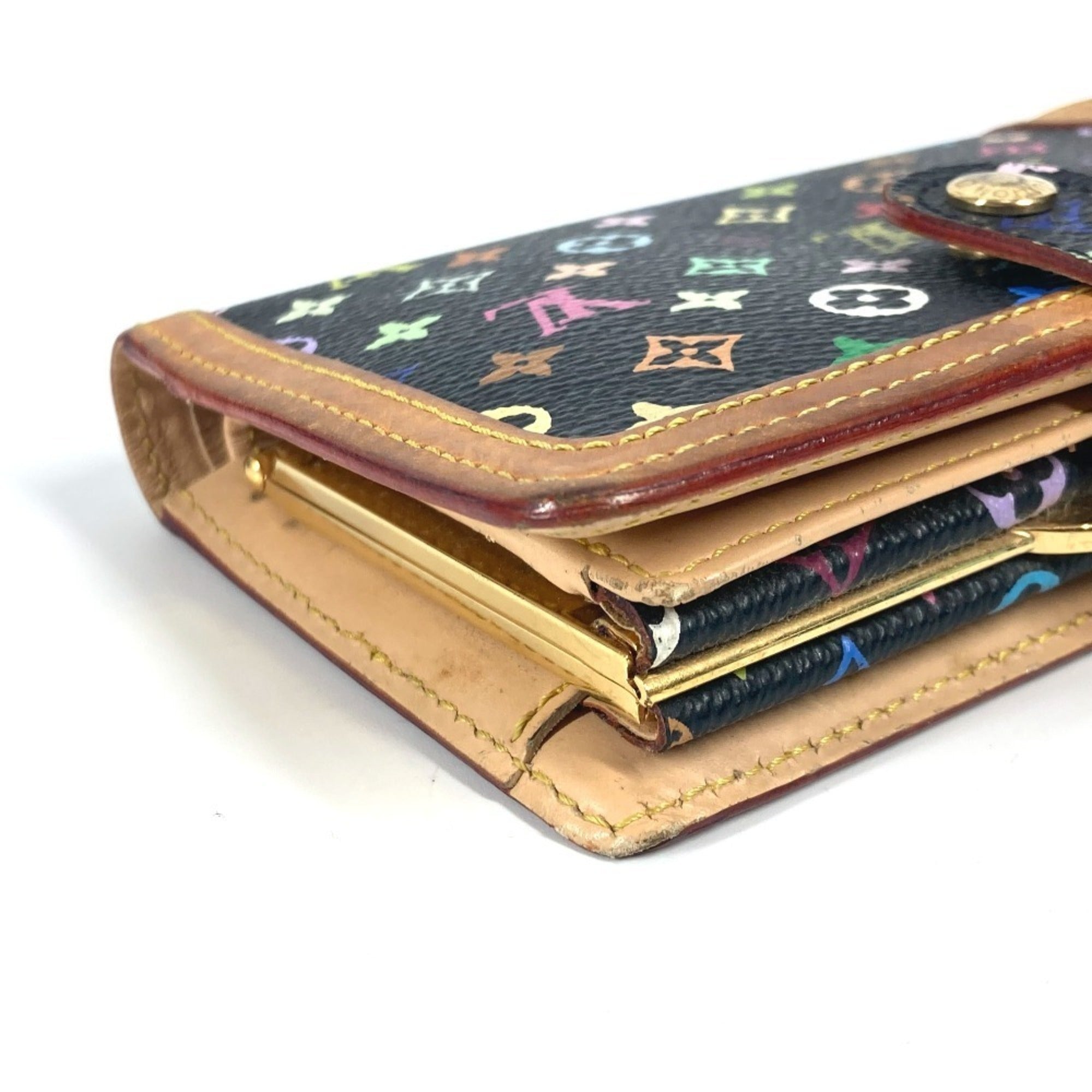 Louis Vuitton Black Noir Monogram Multicolore Wallet (Bi-Fold) (Pre-Owned)