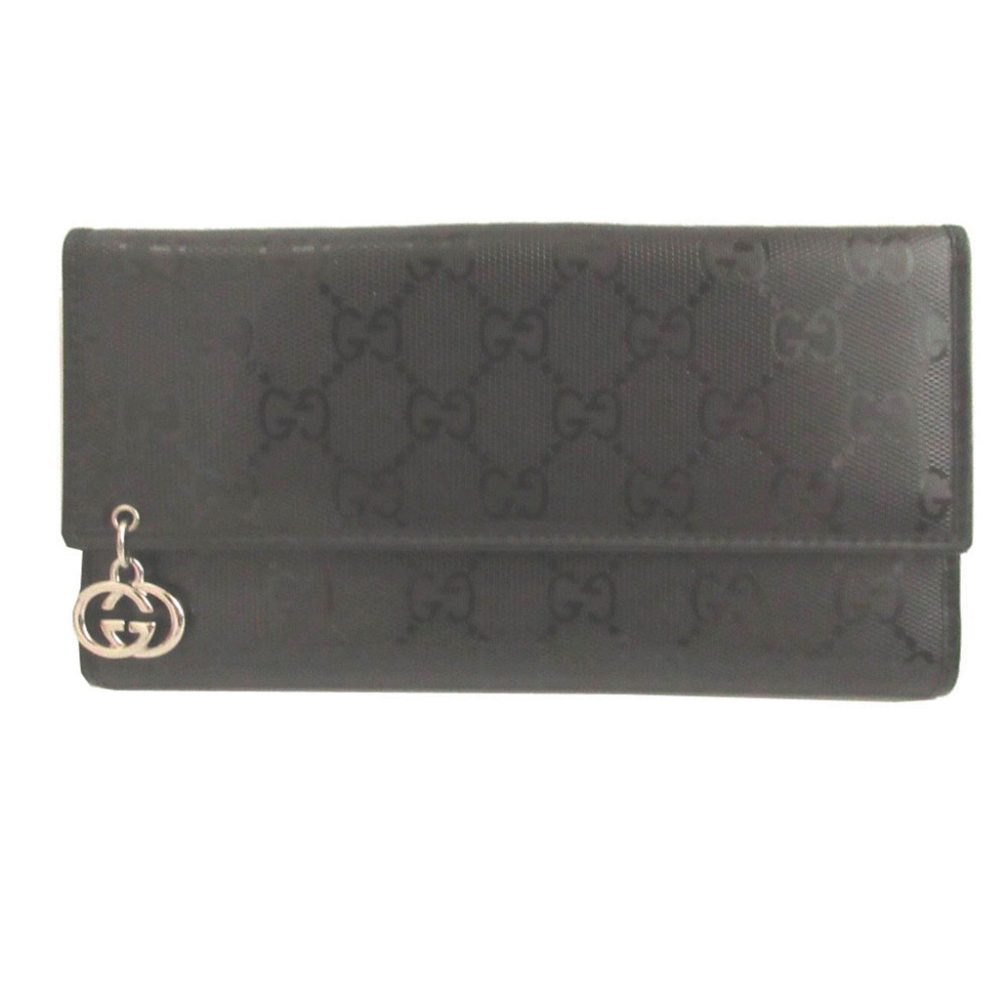 Gucci Black Gg Imprimé Long Wallet (Bi-Fold) (Pre-Owned)