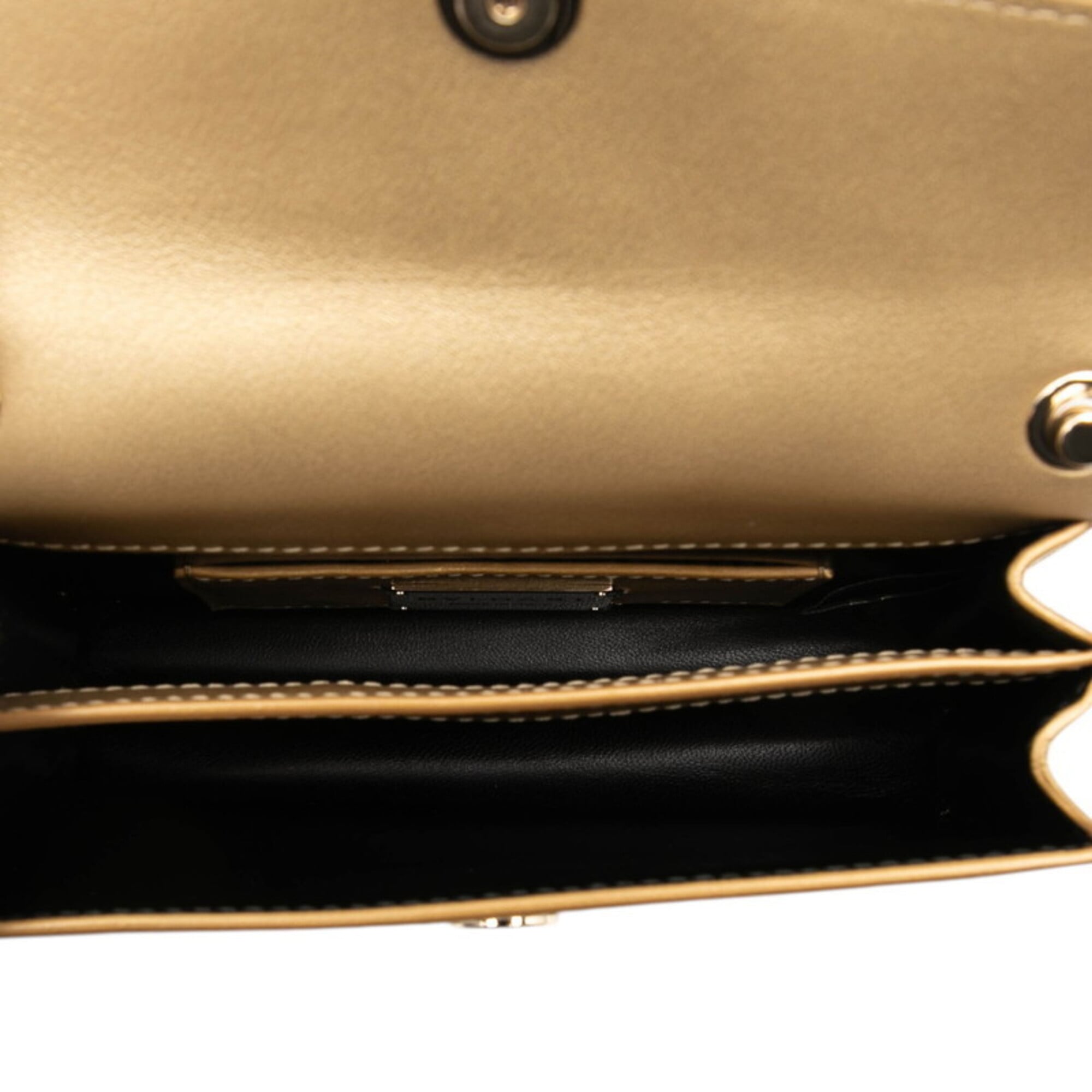 Bvlgari Gold Leather Shoulder Bag (Pre-Owned)