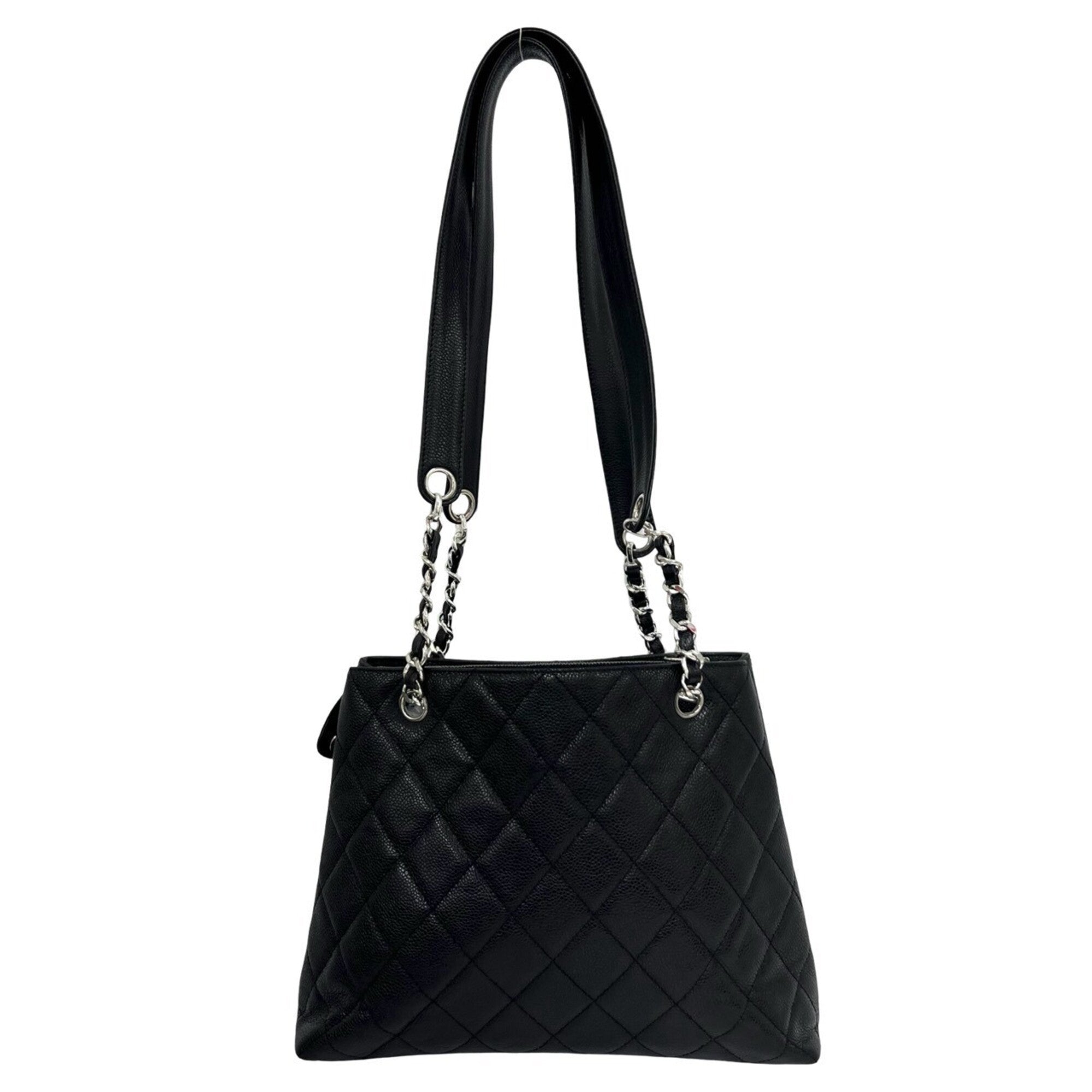 Chanel Black Grained Calfskin Tote Bag (Pre-Owned)
