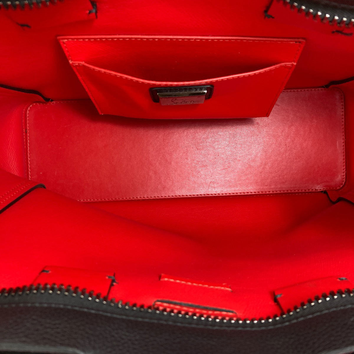Christian Louboutin Black Leather Tote Bag (Pre-Owned)
