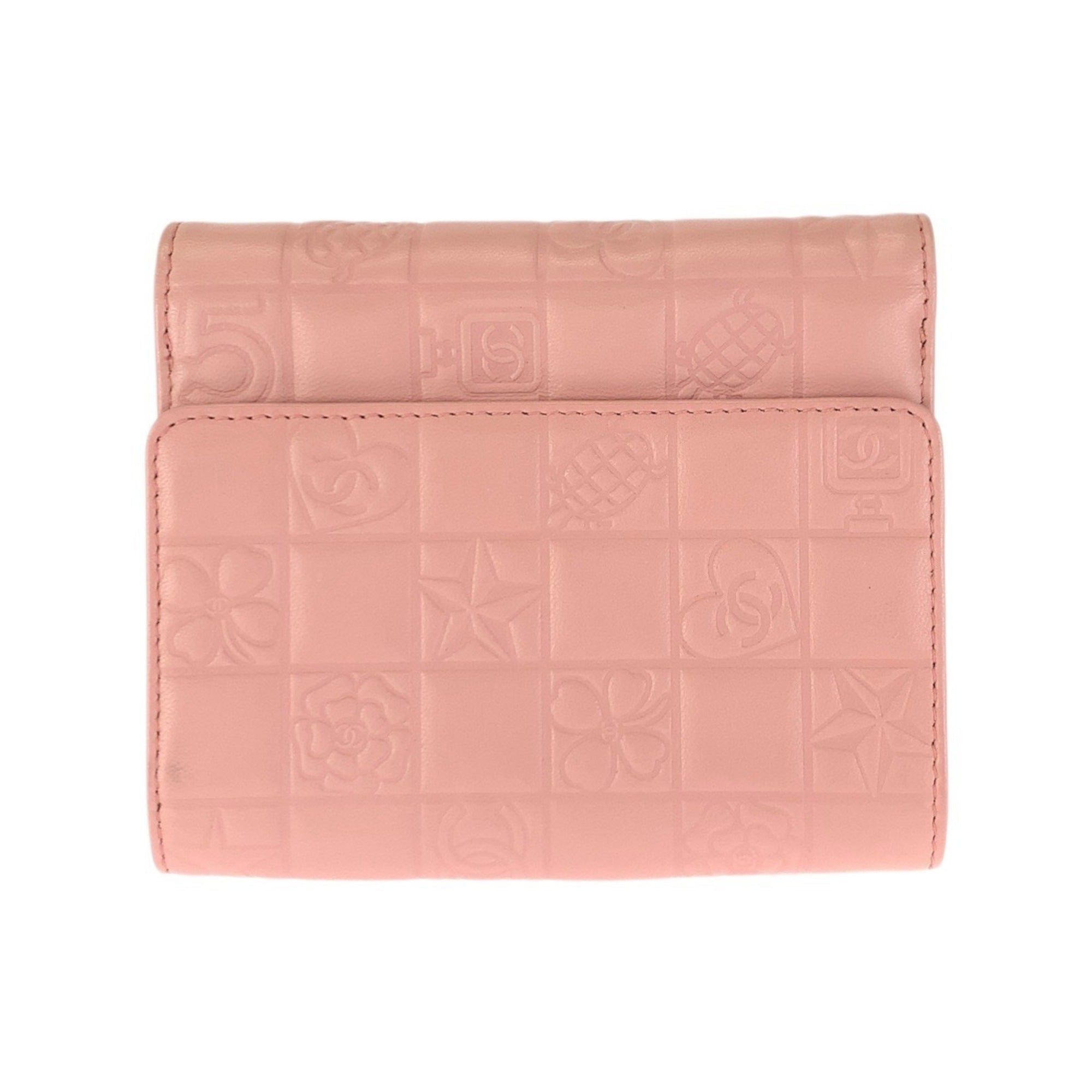 Chanel Pink Leather Wallet (Bi-Fold) (Pre-Owned)