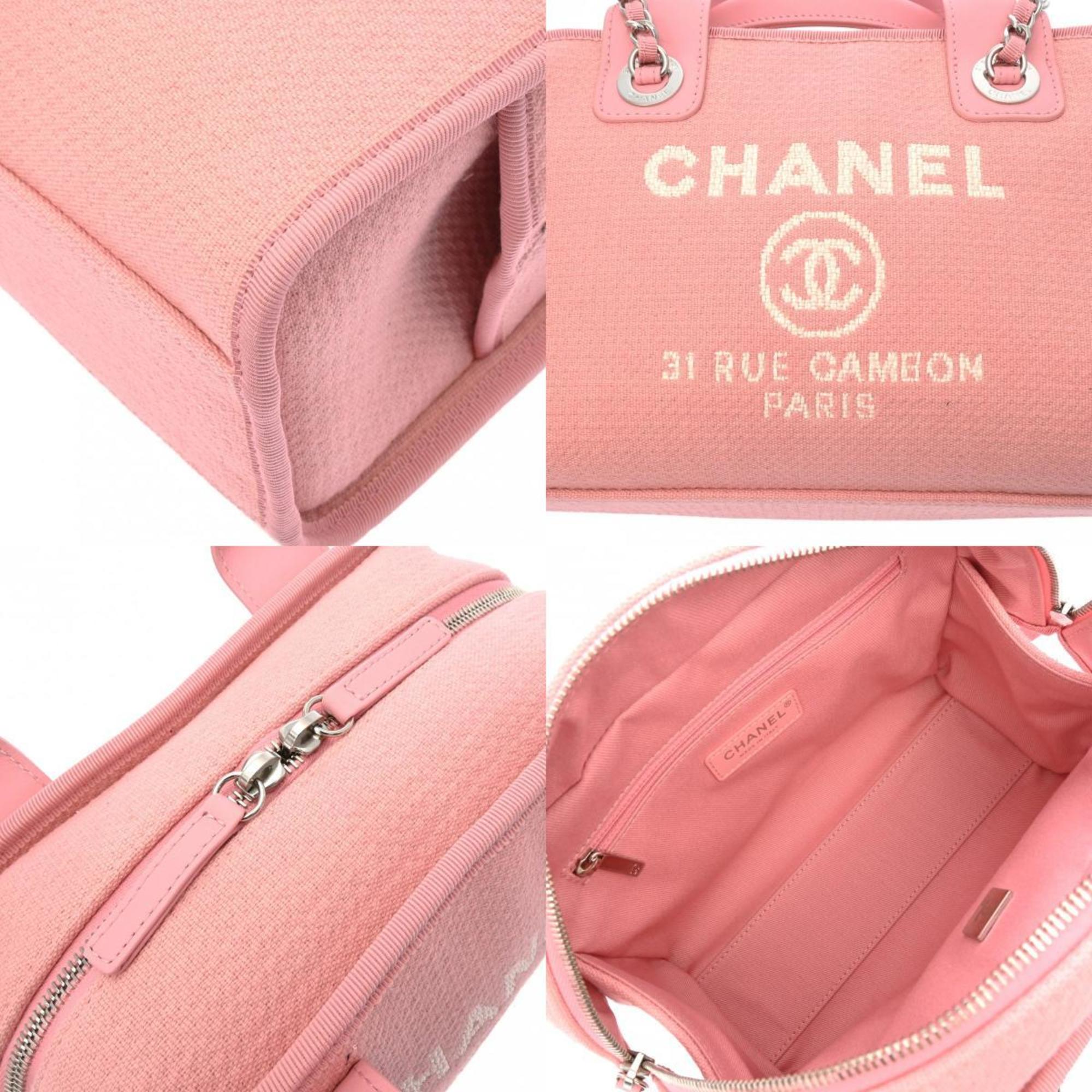 Chanel Pink Canvas Handbag (Pre-Owned)