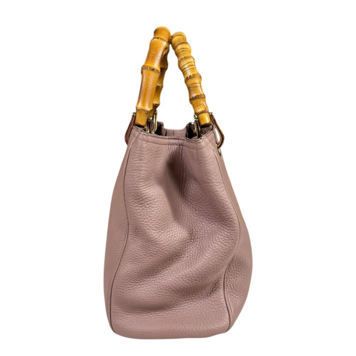 Gucci Pink Bamboo Handbag Shoulder Bag (Pre-Owned)