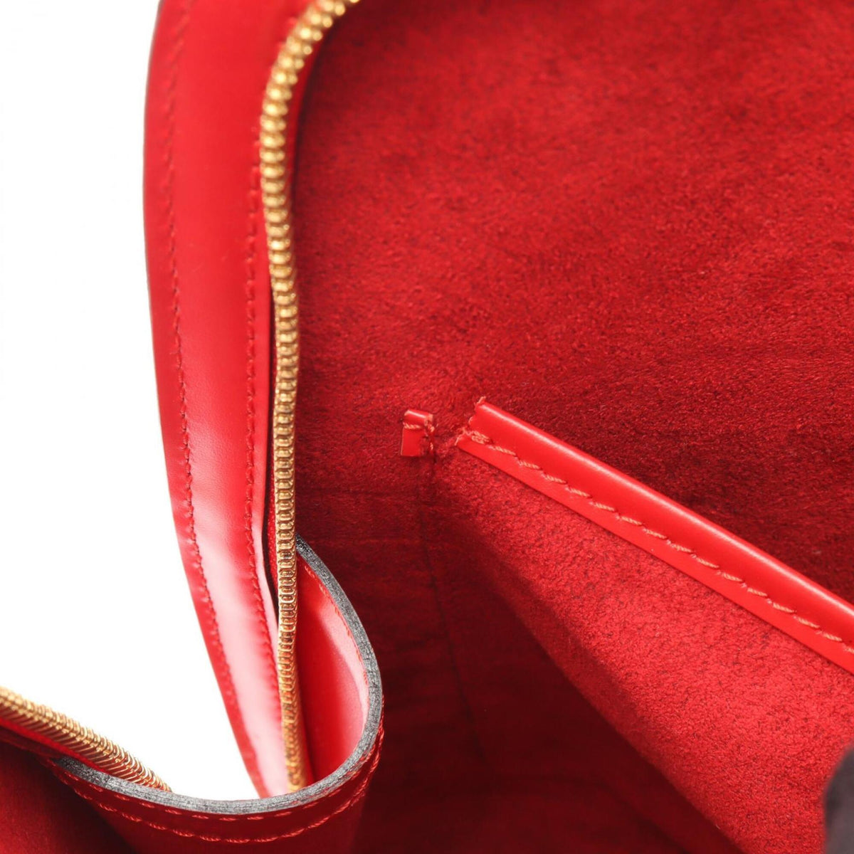 Louis Vuitton Castilian Red Red Color Epi Leather Handbag Shoulder Bag (Pre-Owned)
