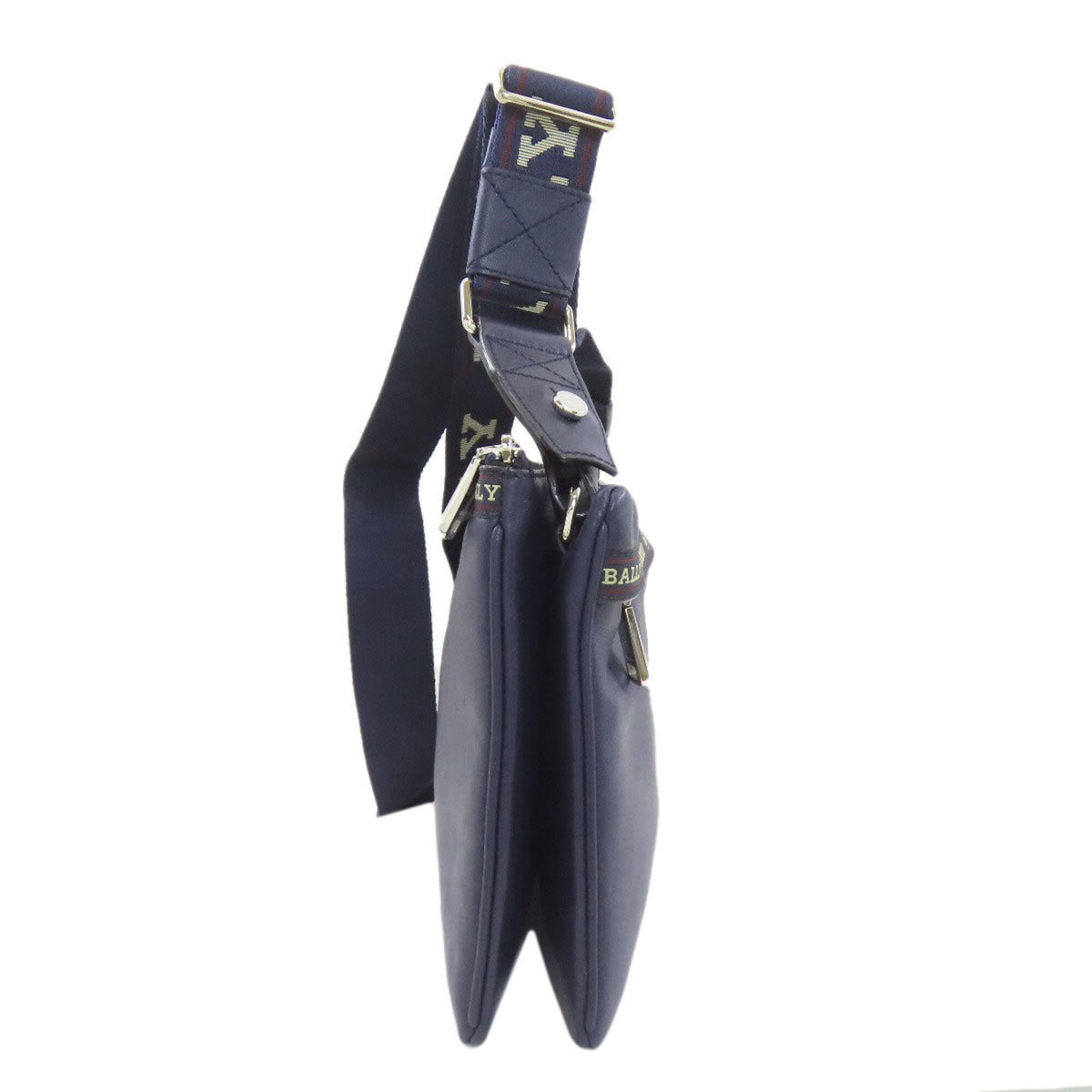 Bally Navy Leather Shoulder Bag (Pre-Owned)
