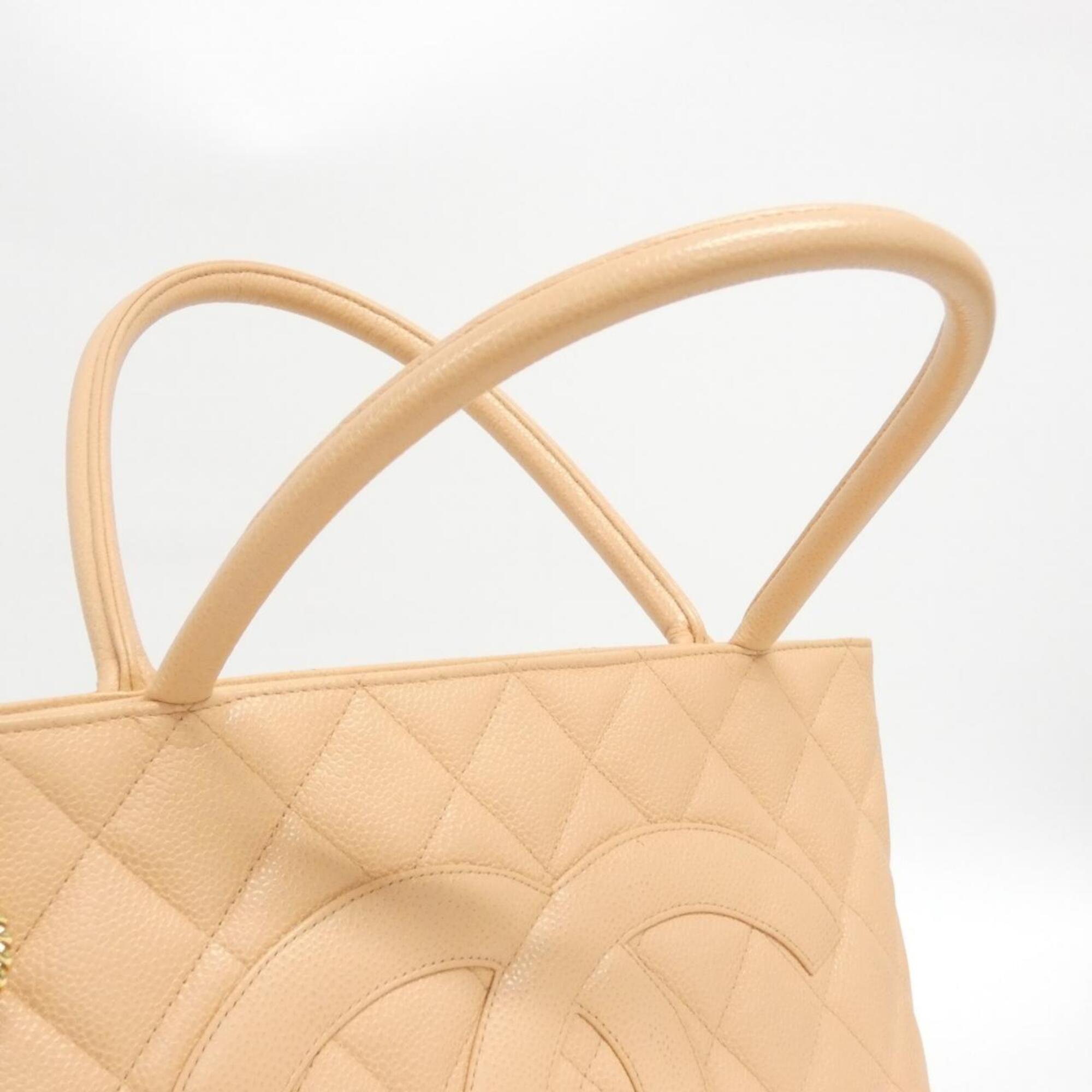 Chanel Orange Salmon Pink Grained Calfskin Handbag (Pre-Owned)