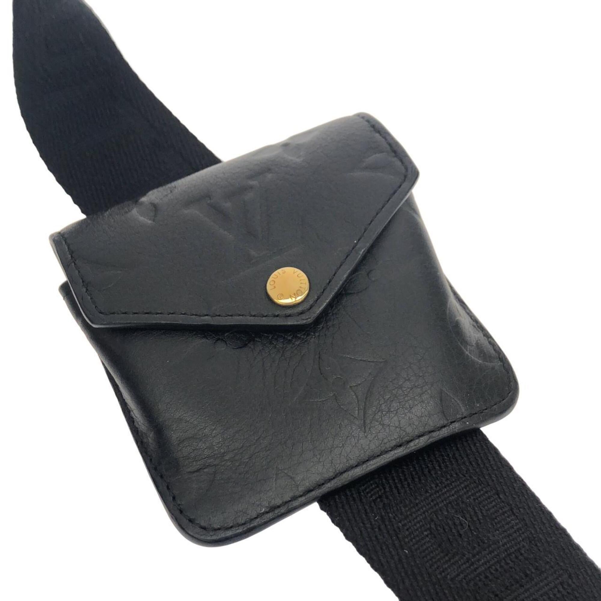 Louis Vuitton Black Leather Shoulder Bag (Pre-Owned)