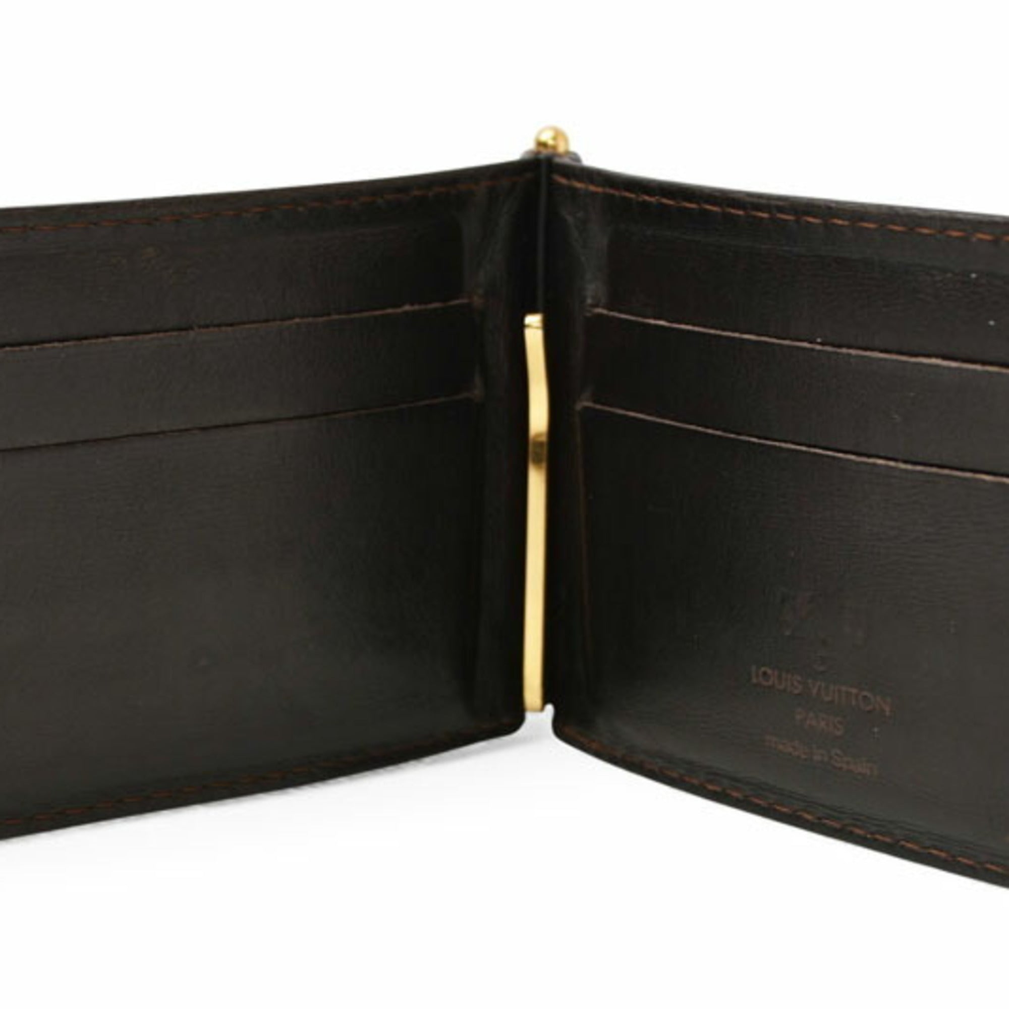Louis Vuitton Utah Coffee Utah Leather Money Clip (Pre-Owned)