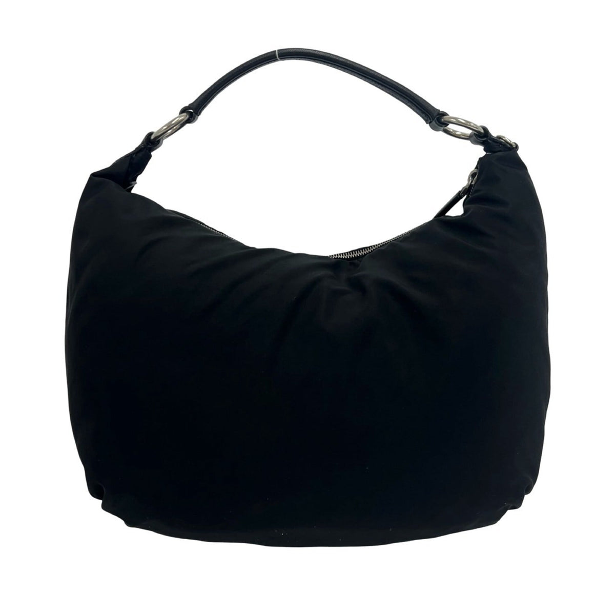 Prada Black Nylon Leather Shoulder Bag (Pre-Owned)
