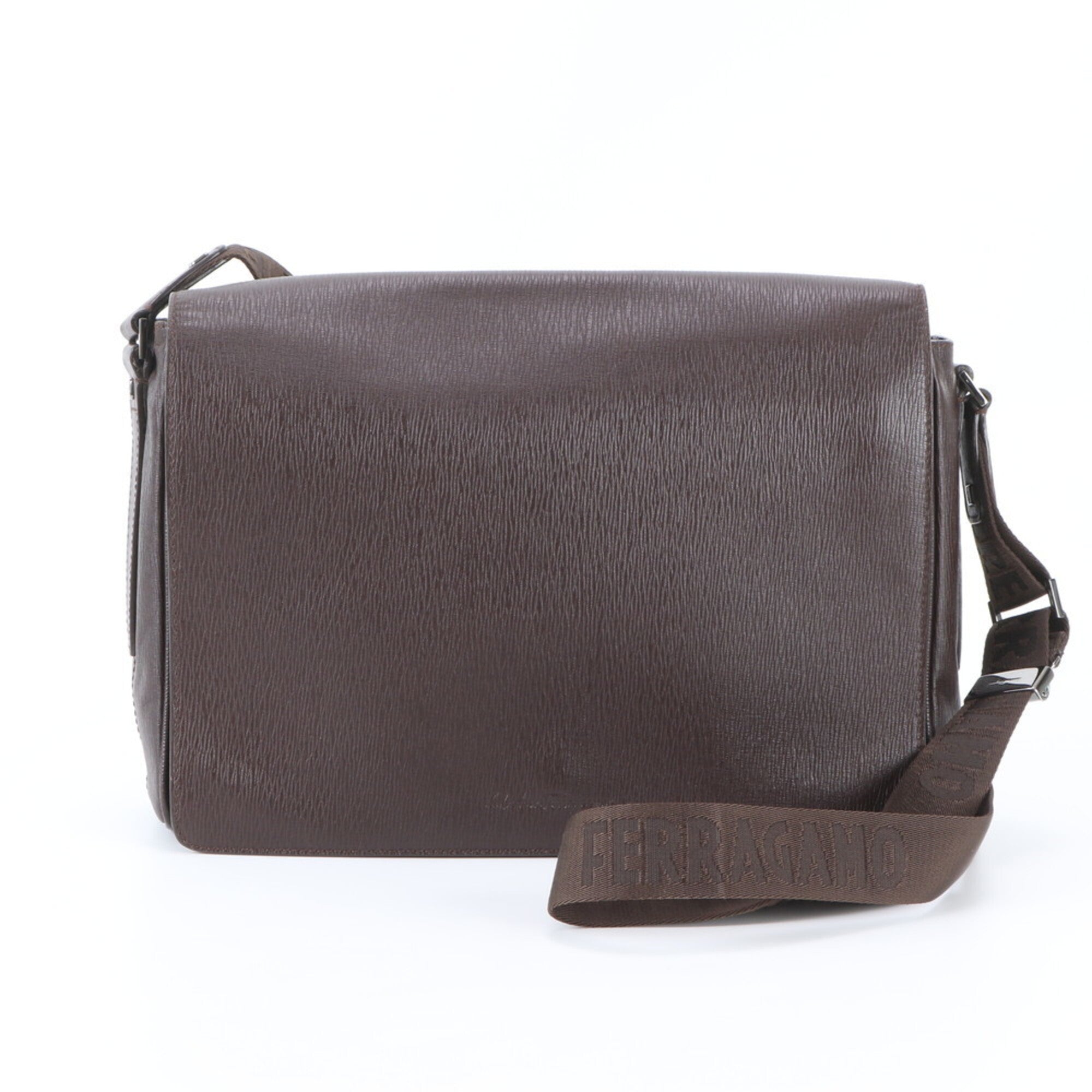 Salvatore Ferragamo Brown Leather Briefcase (Pre-Owned)