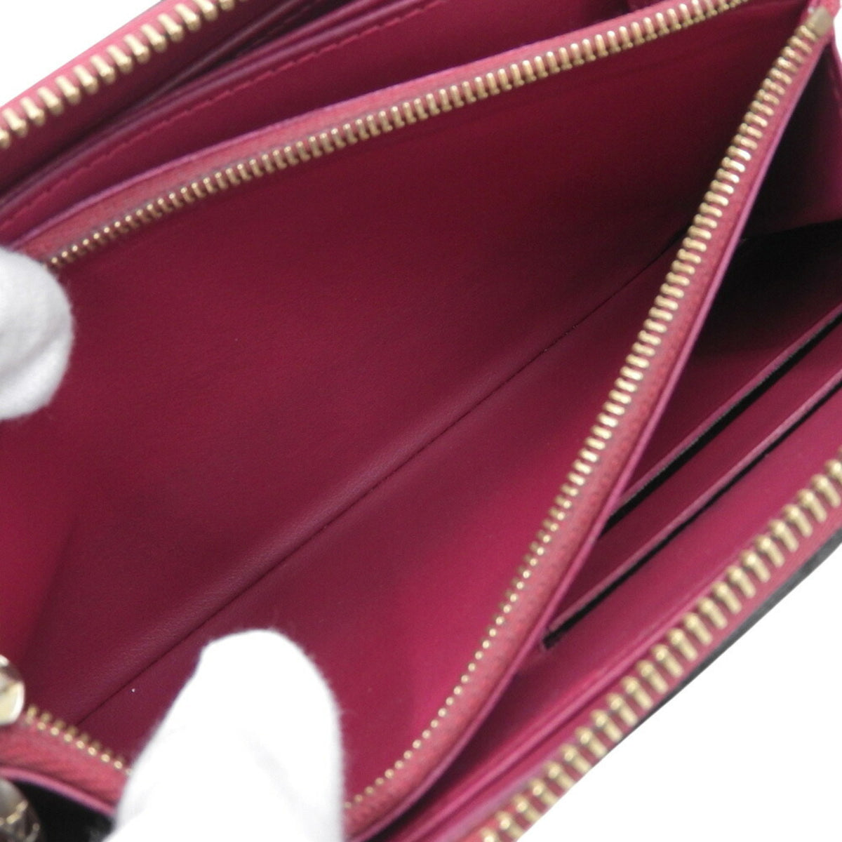 Louis Vuitton Black Pink Leather Long Wallet (Bi-Fold) (Pre-Owned)