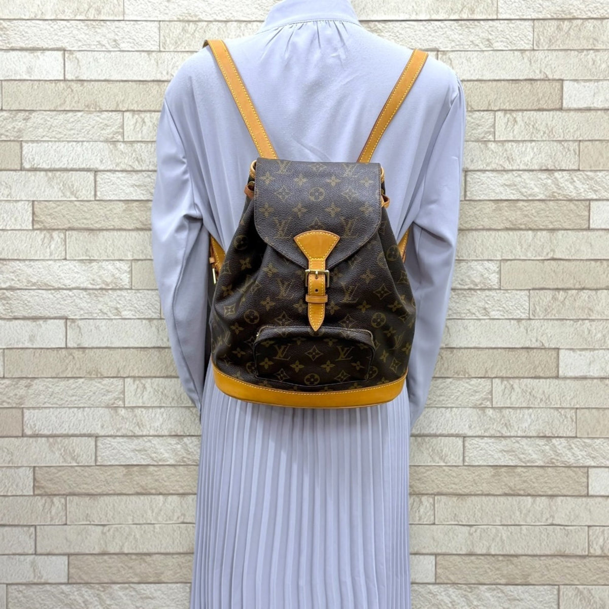 Louis Vuitton Brown Monogram Canvas Backpack (Pre-Owned)