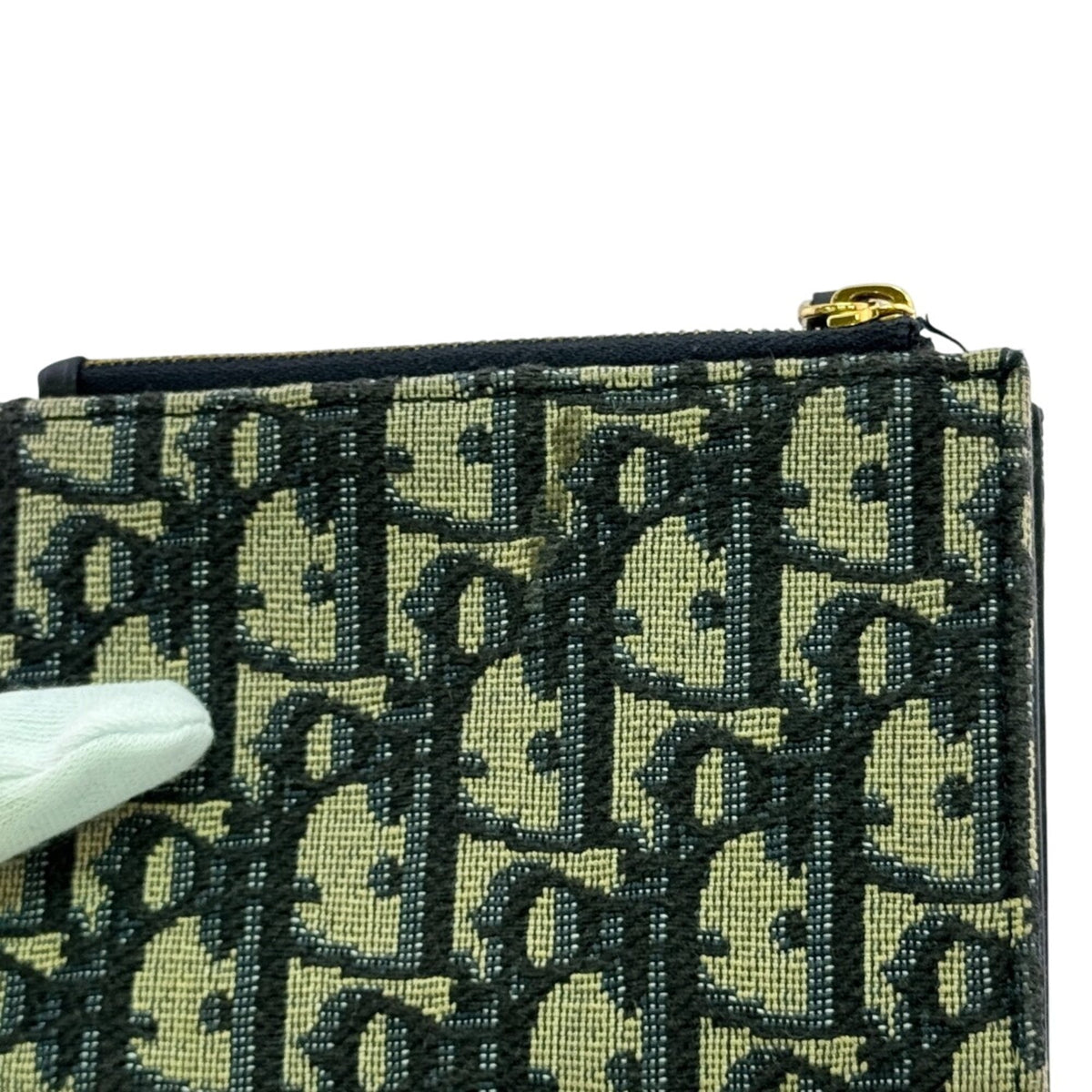 Christian Dior Navy Canvas Wallet (Bi-Fold) (Pre-Owned)