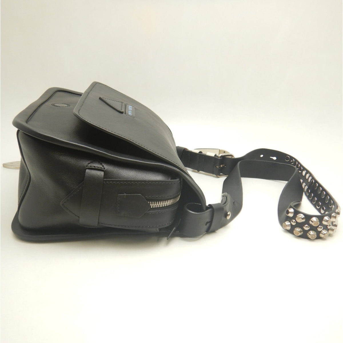 Prada Fuoco Nero Leather Shoulder Bag (Pre-Owned)