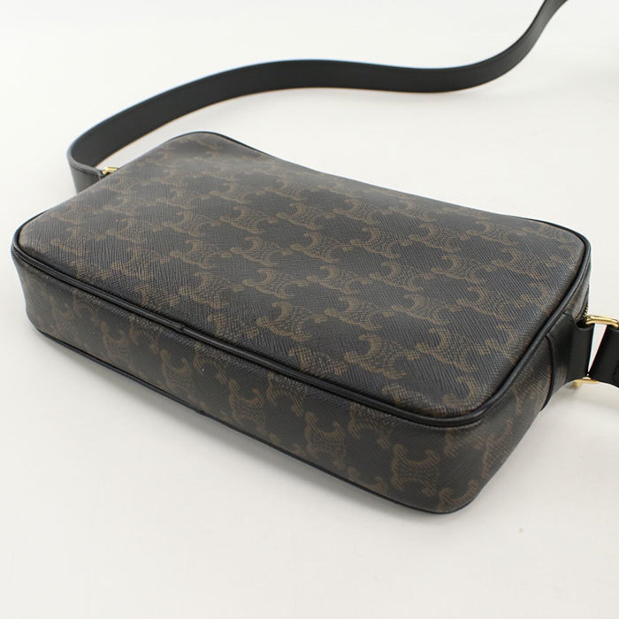Celine Brown Pvc Leather Messenger Bag Shoulder Bag (Pre-Owned)