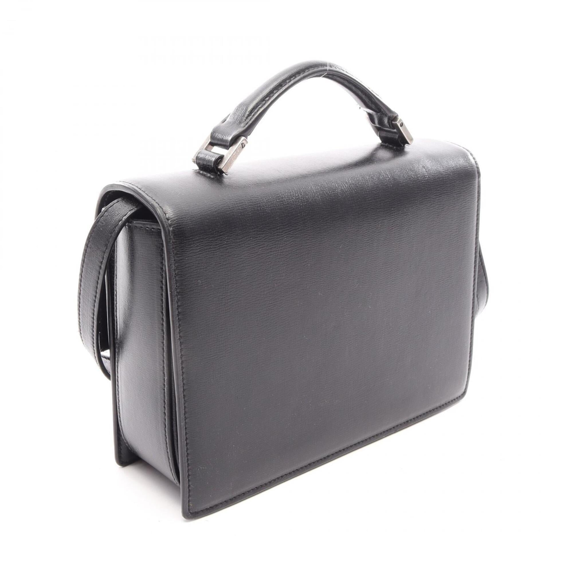 Saint Laurent Black Leather Handbag Shoulder Bag (Pre-Owned)
