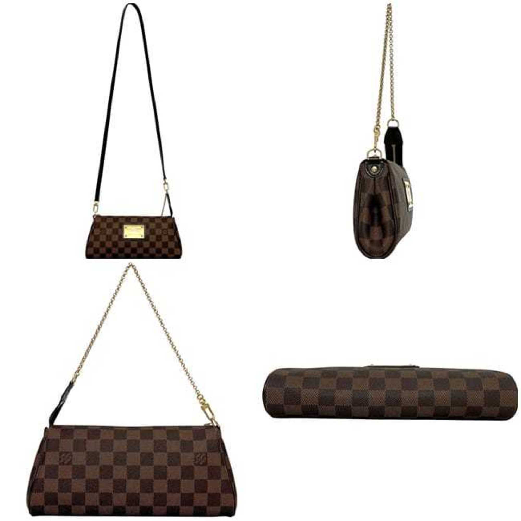 Louis Vuitton Brown Damier Canvas Ebene Damier Canvas Leather Handbag Pouch Shoulder Bag (Pre-Owned)