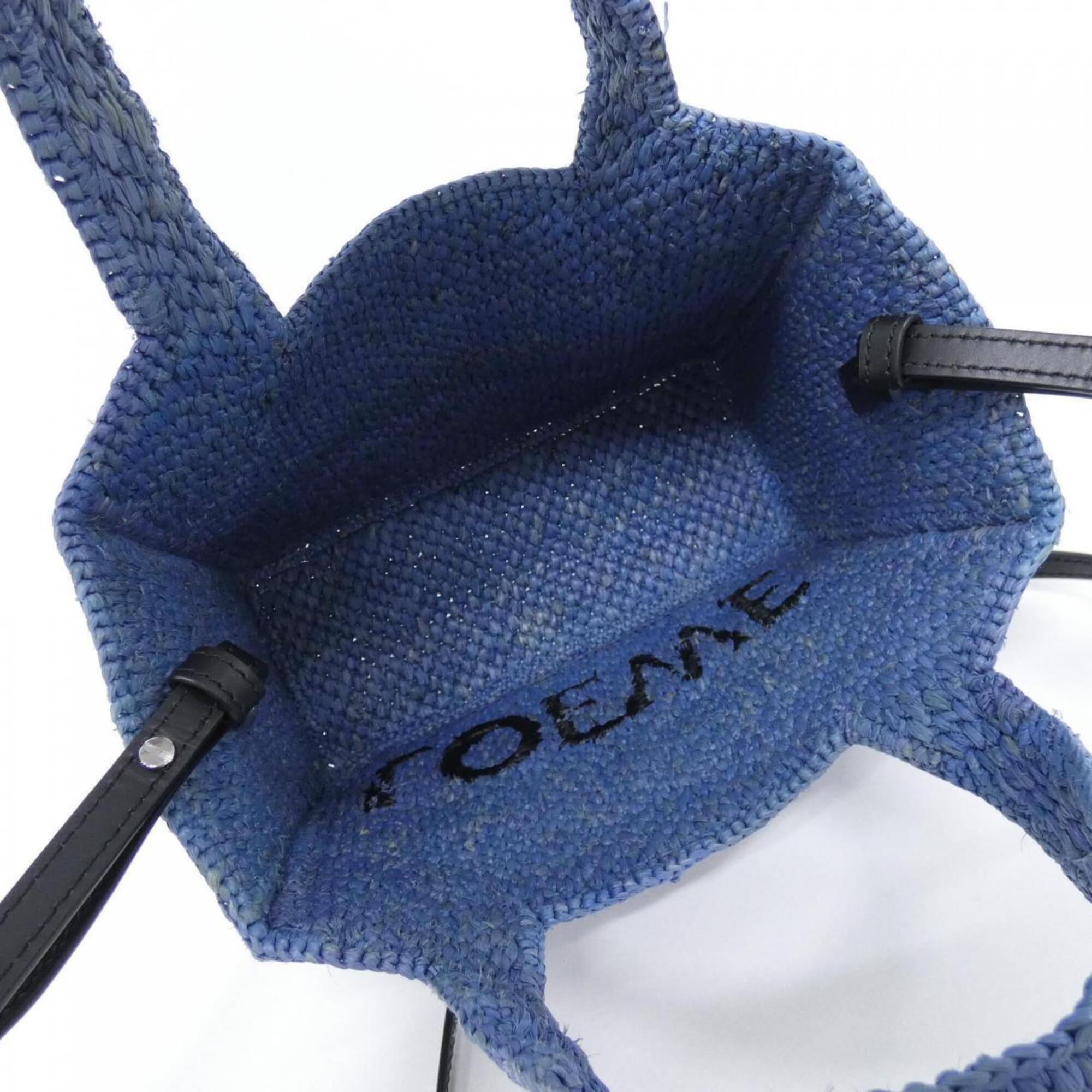 Loewe Light Blue Raffia Tote Bag (Pre-Owned)