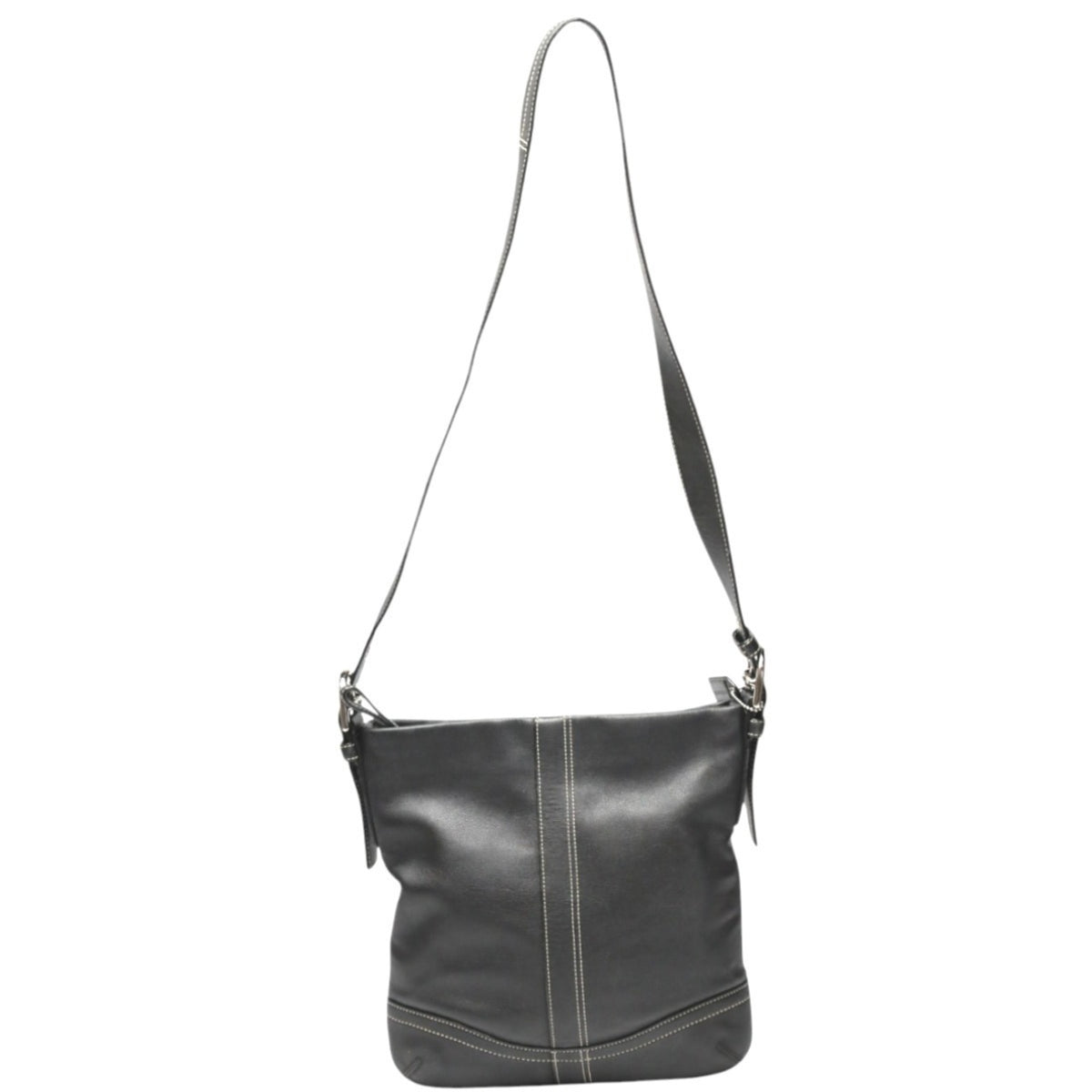 Coach Black Leather Shoulder Bag (Pre-Owned)