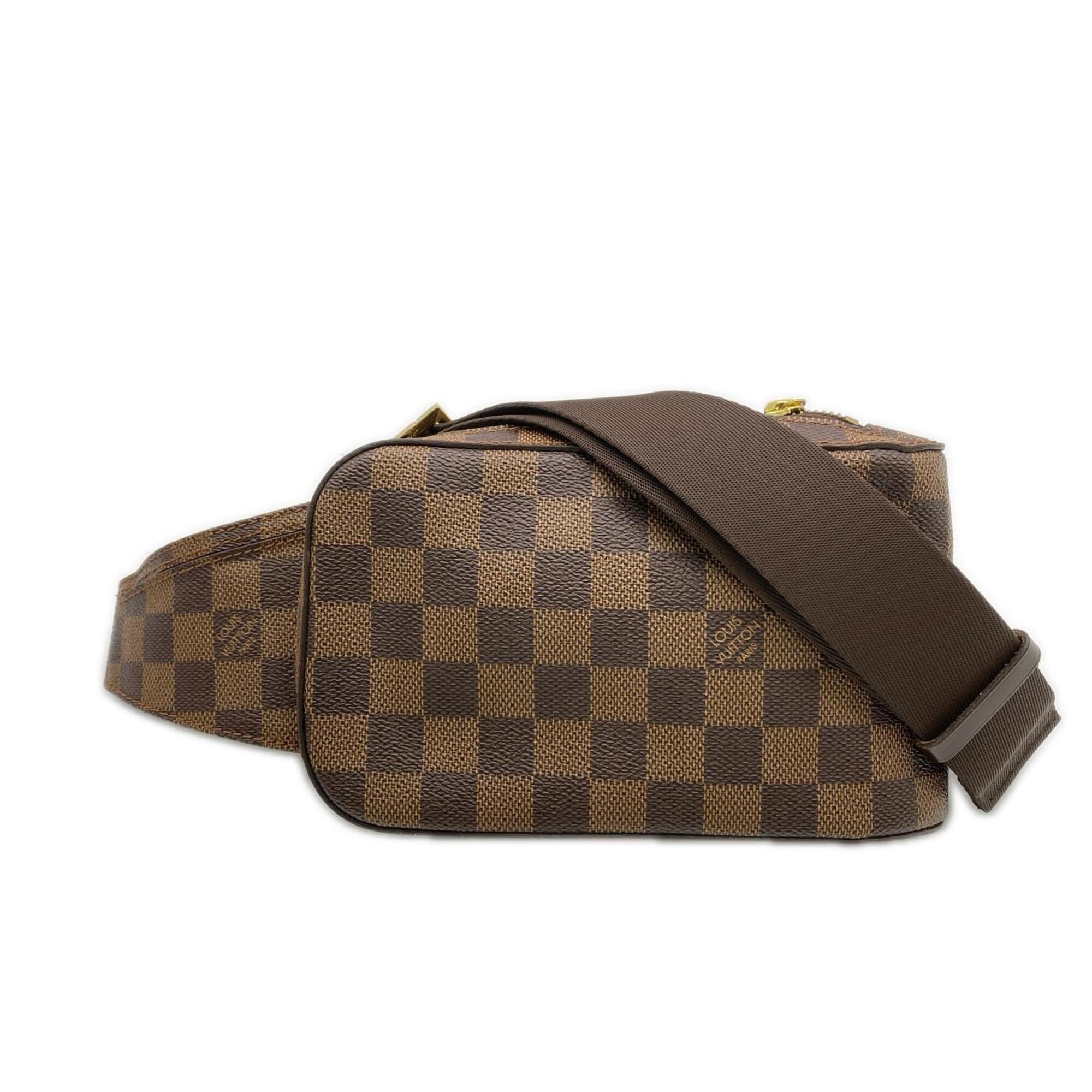 Louis Vuitton Damier Beige Brown Coated Canvas Leather Shoulder Bag (Pre-Owned)