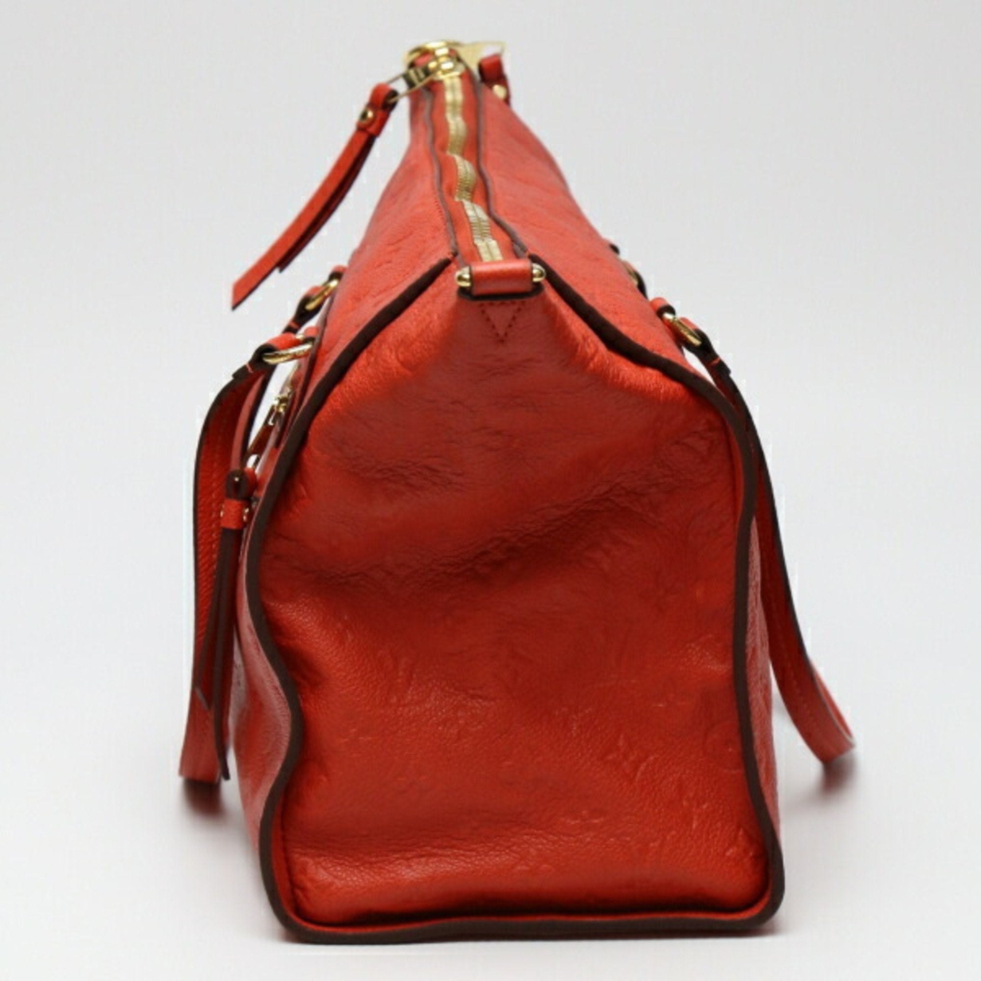 Louis Vuitton Red Color Monogram Empreinte Shoulder Bag Tote Bag (Pre-Owned)