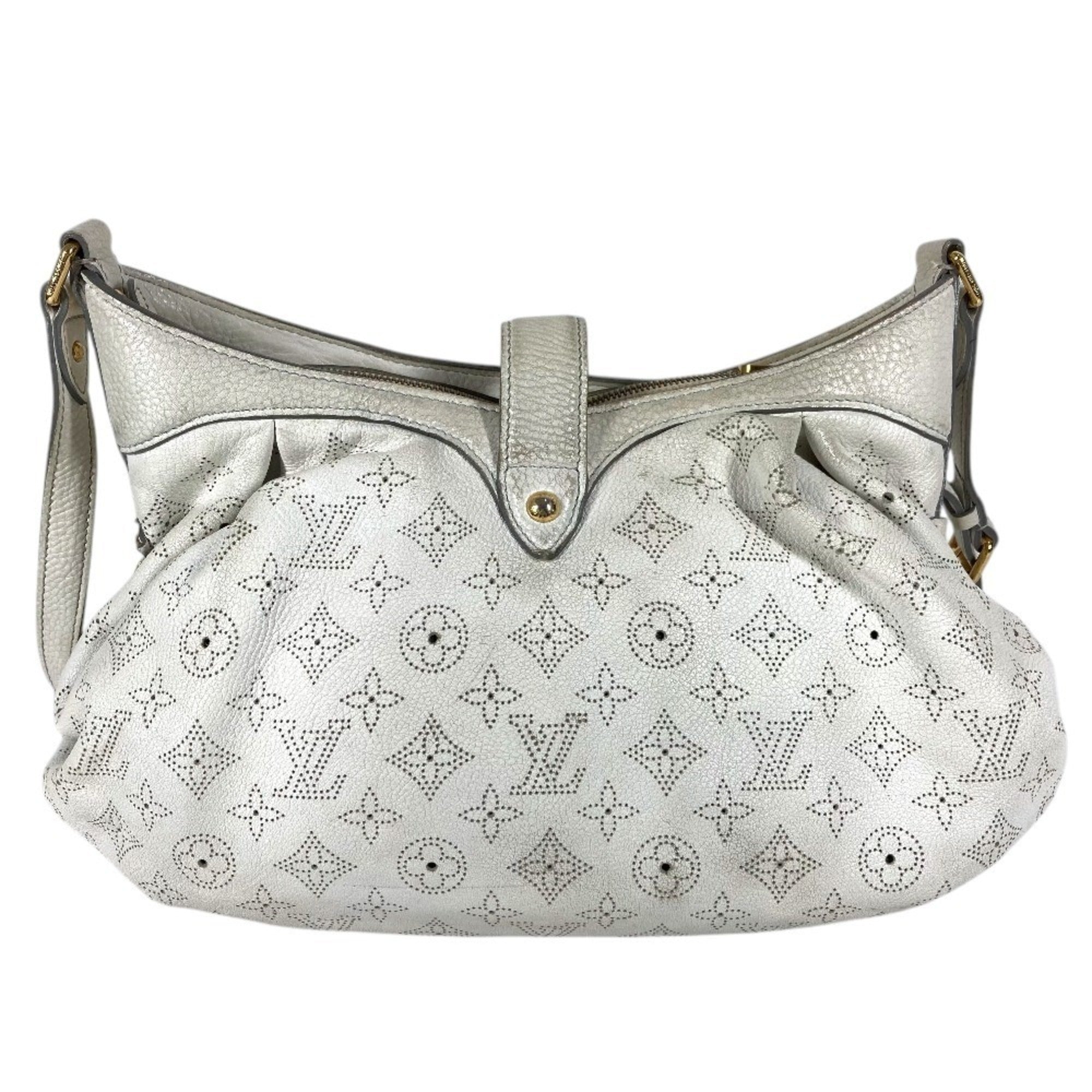 Louis Vuitton White Monogram Mahina Leather Leather Pochette Shoulder Bag (Pre-Owned)