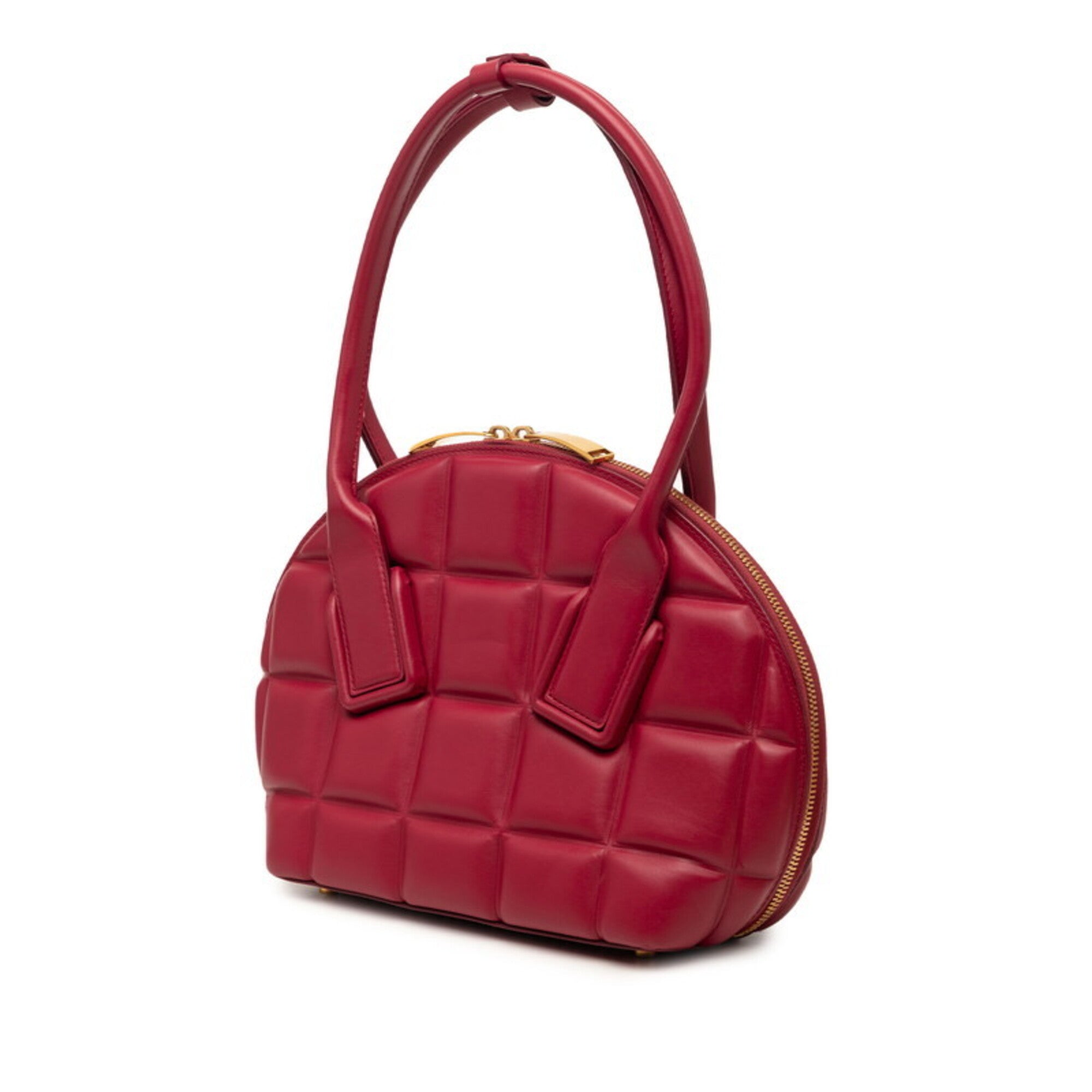 Bottega Veneta Red Color Leather Handbag Shoulder Bag (Pre-Owned)