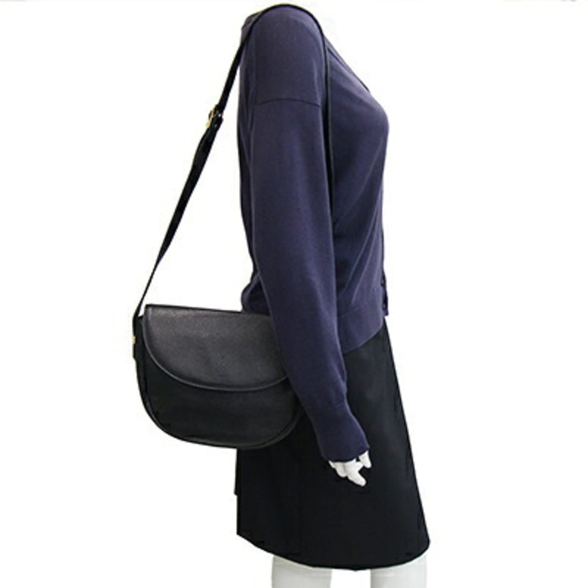 Yves Saint Laurent Black Leather Shoulder Bag (Pre-Owned)