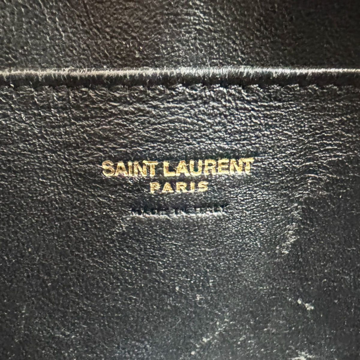 Saint Laurent Black Leather Handbag Shoulder Bag (Pre-Owned)