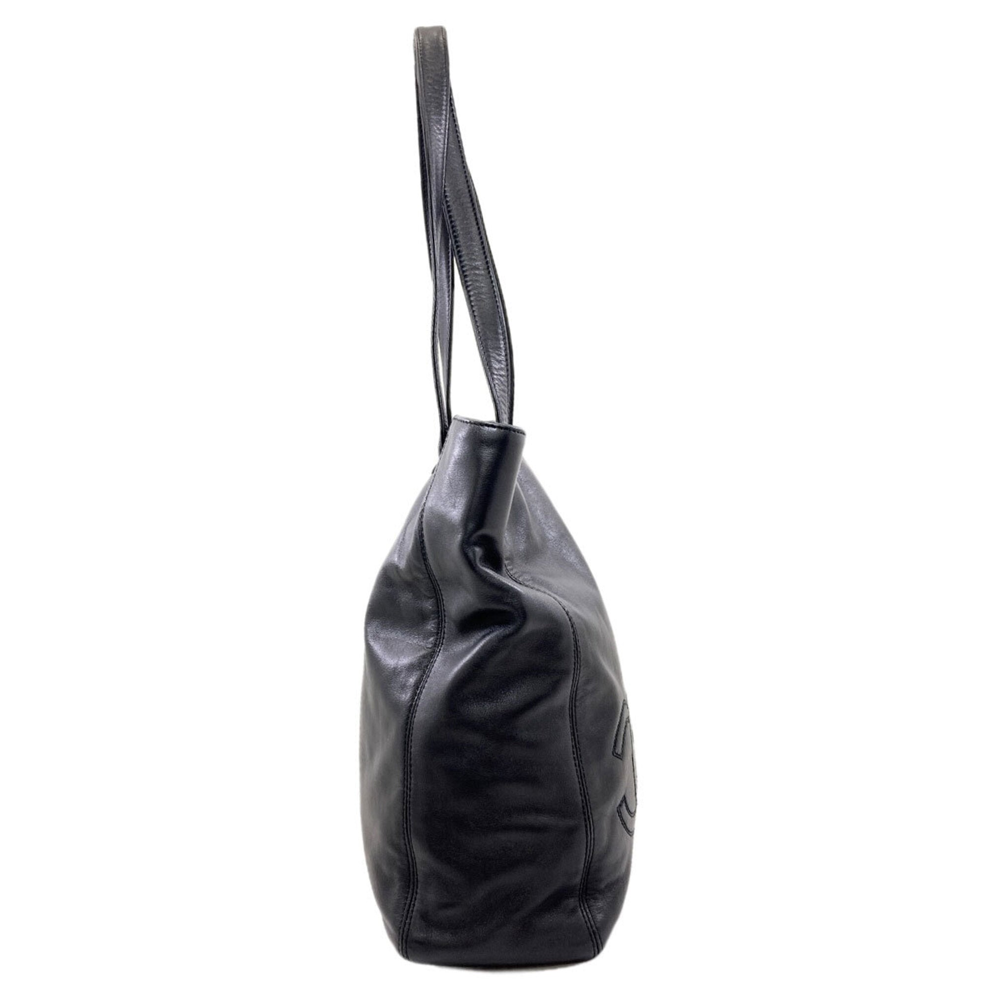 Chanel Black Leather Tote Bag (Pre-Owned)