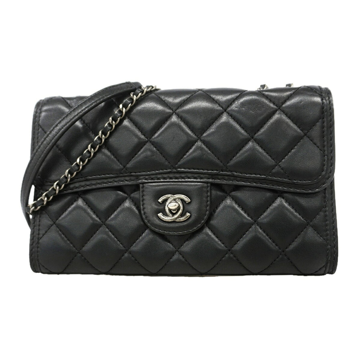 Chanel Black Leather Shoulder Bag (Pre-Owned)