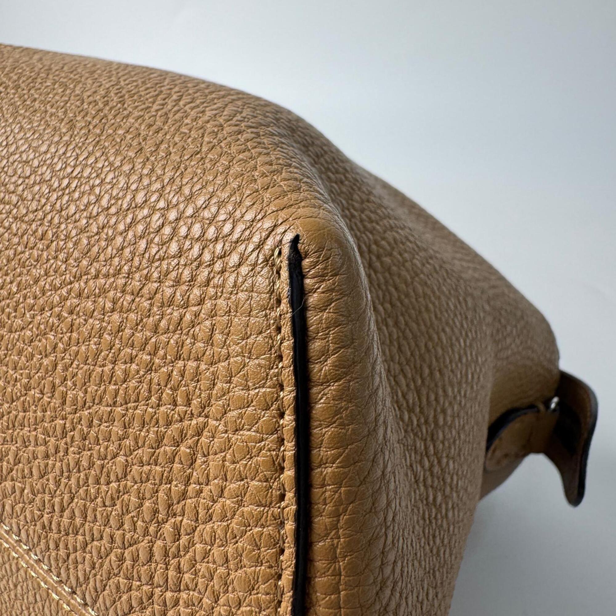 Fendi Brown Leather Handbag Shoulder Bag (Pre-Owned)
