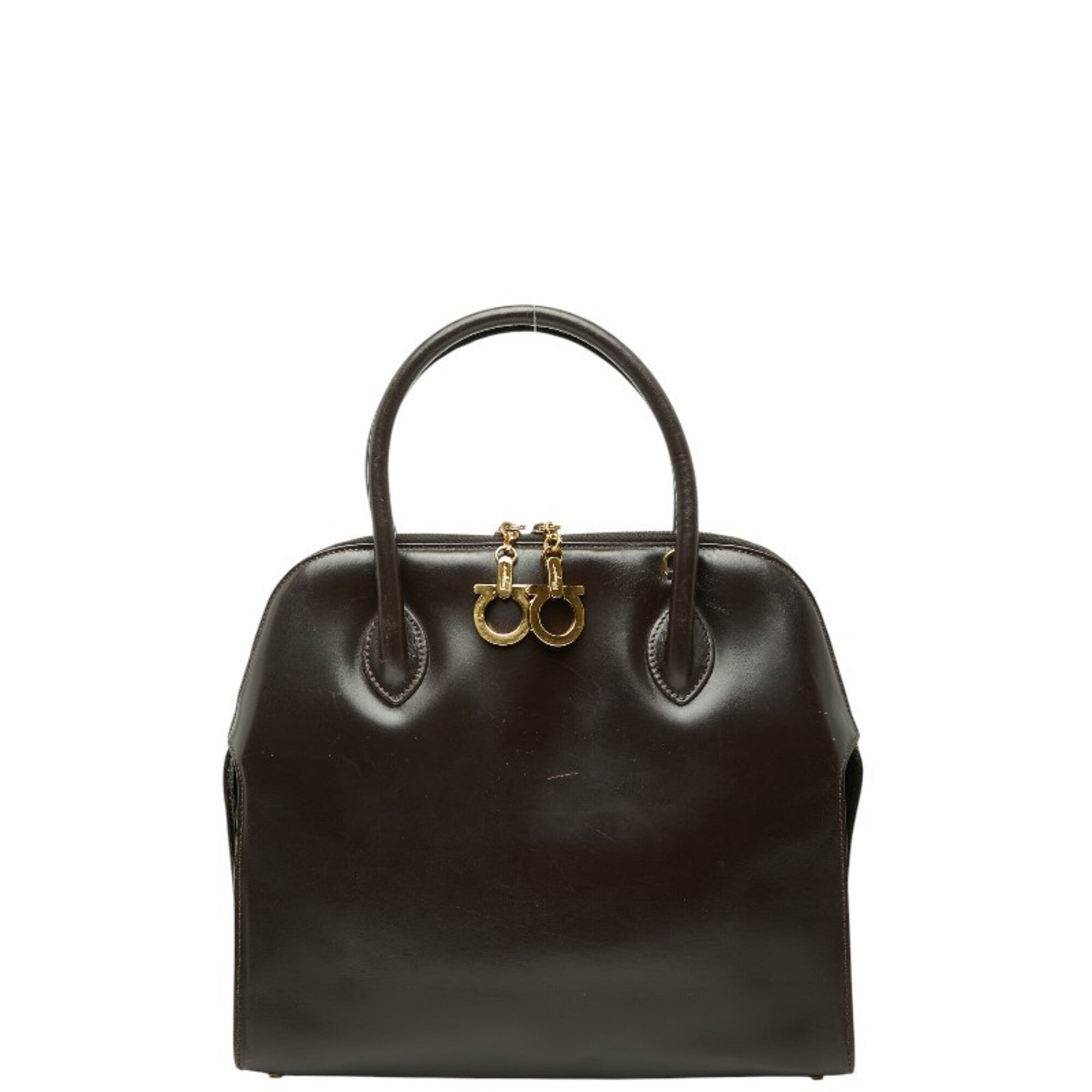 Salvatore Ferragamo Brown Leather Handbag (Pre-Owned)