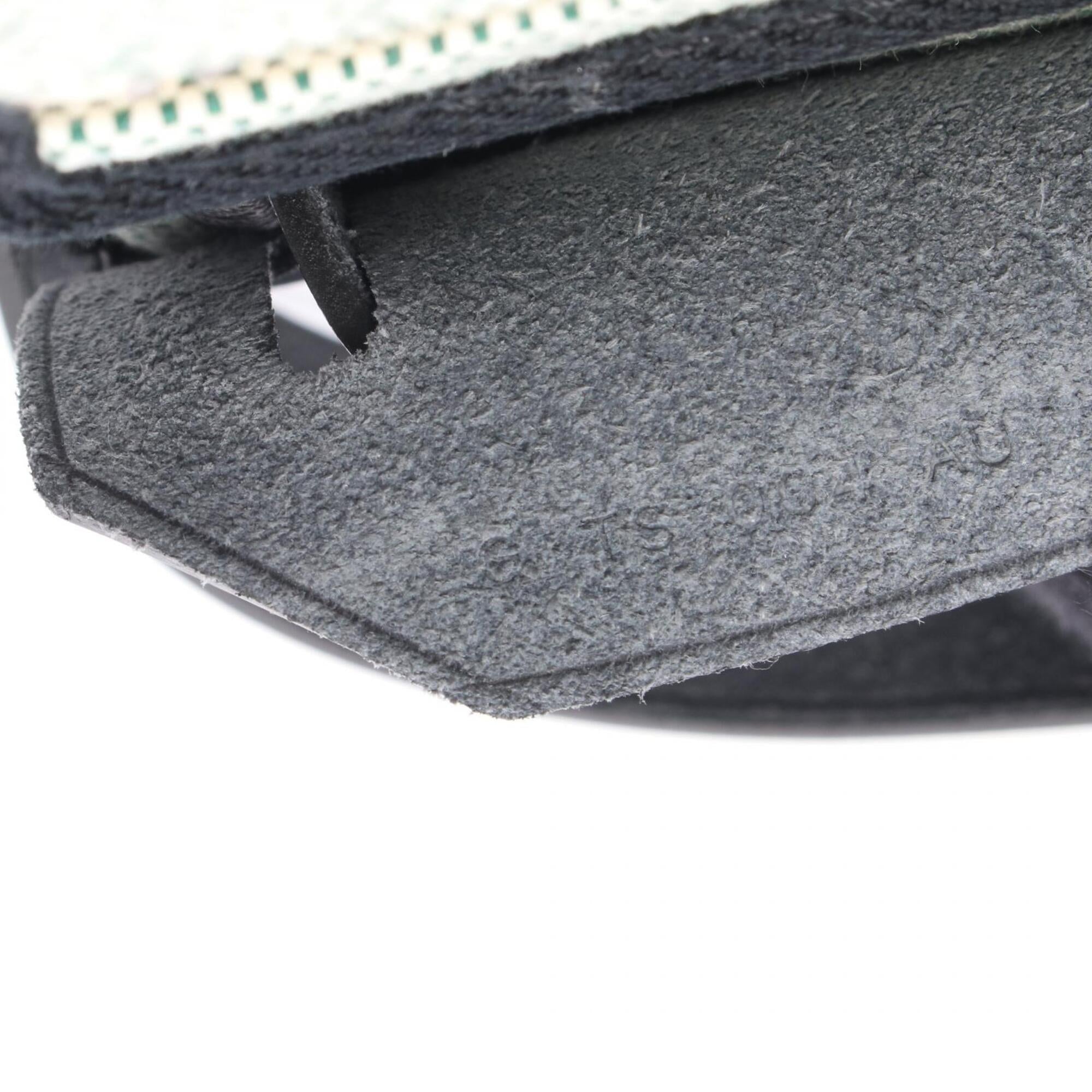 Hermes Black Green White Toile H Handbag Shoulder Bag (Pre-Owned)