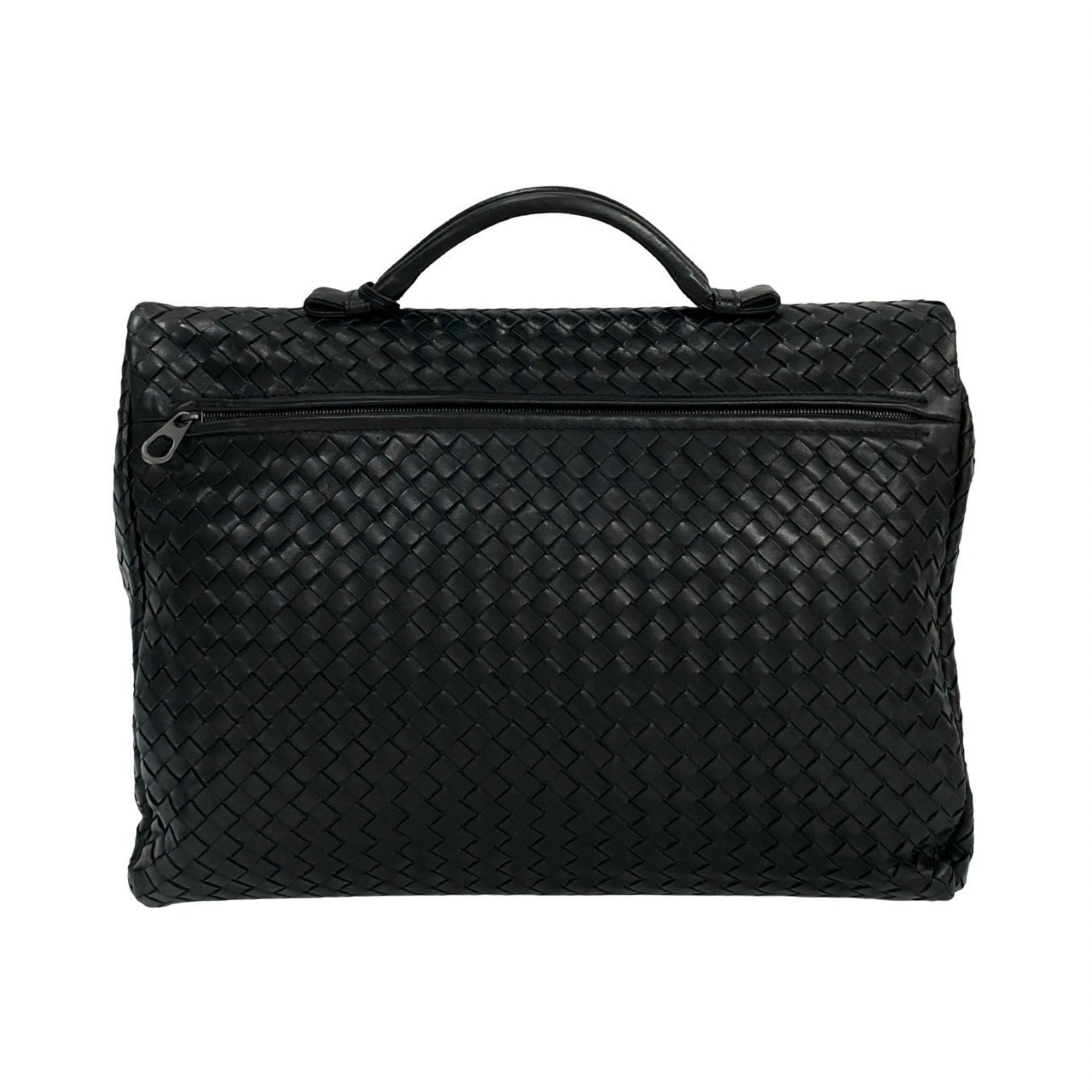 Bottega Veneta Black Leather Briefcase (Pre-Owned)