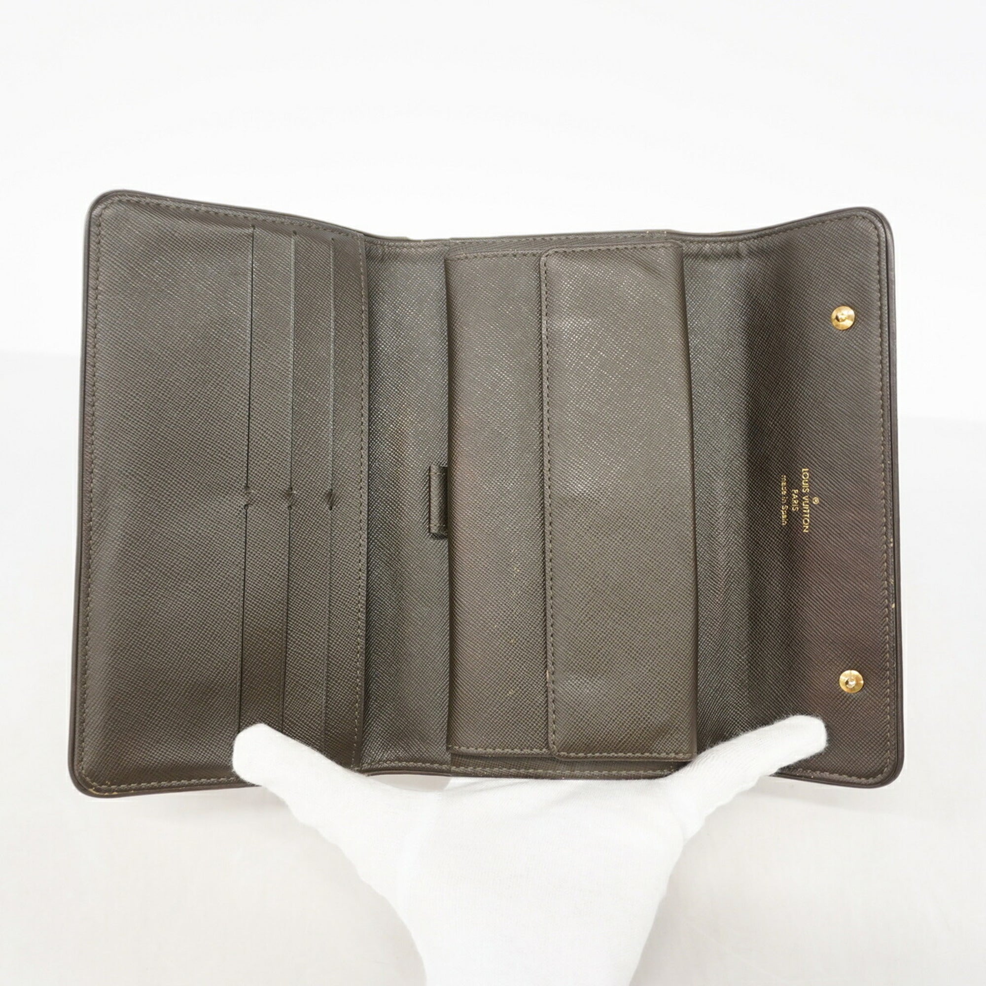 Louis Vuitton Khaki Long Wallet (Tri-Fold) (Pre-Owned)
