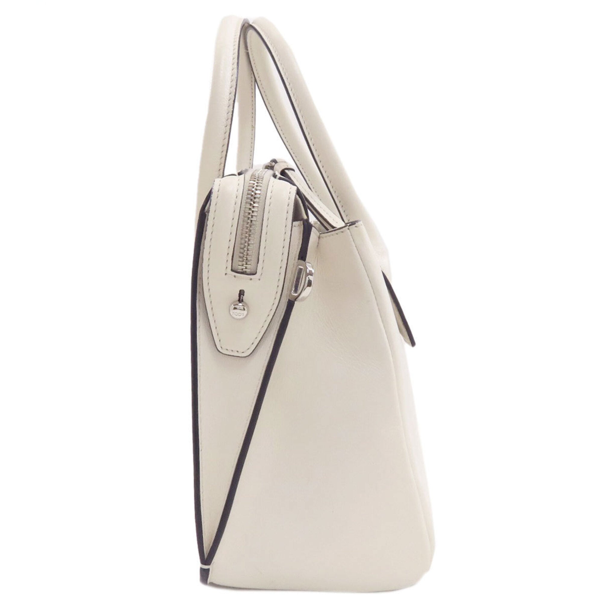 Tod's White Leather Handbag (Pre-Owned)