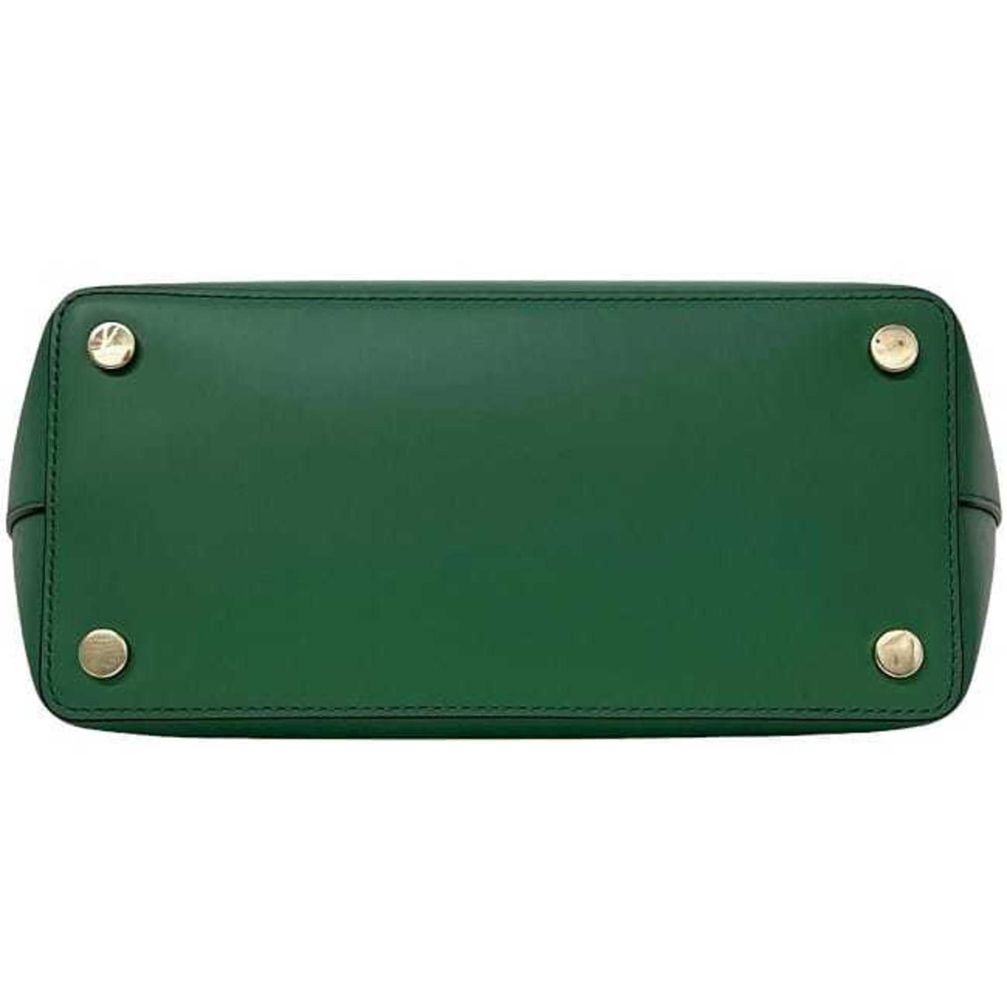 Michael Kors Green Leather Shoulder Bag Tote Bag (Pre-Owned)