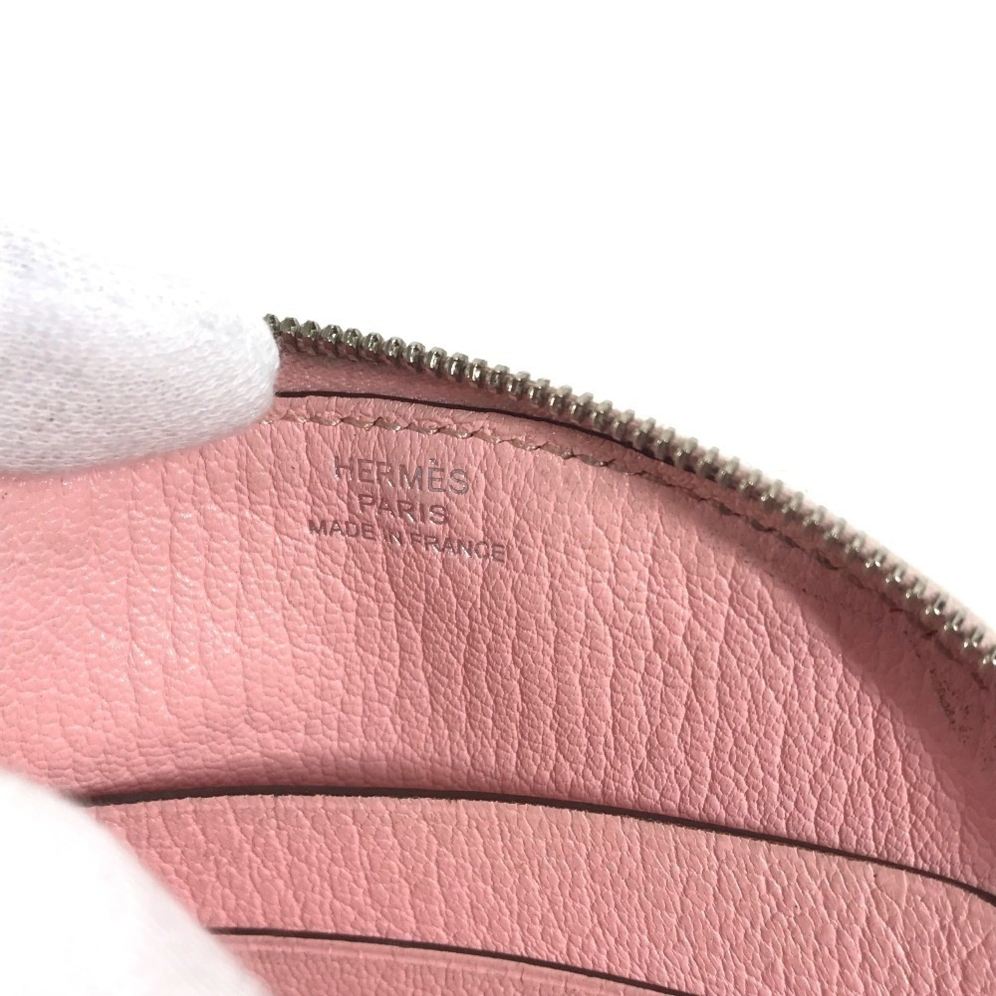 Hermes Pink Chevre Leather Coin Purse/Coin Case (Pre-Owned)