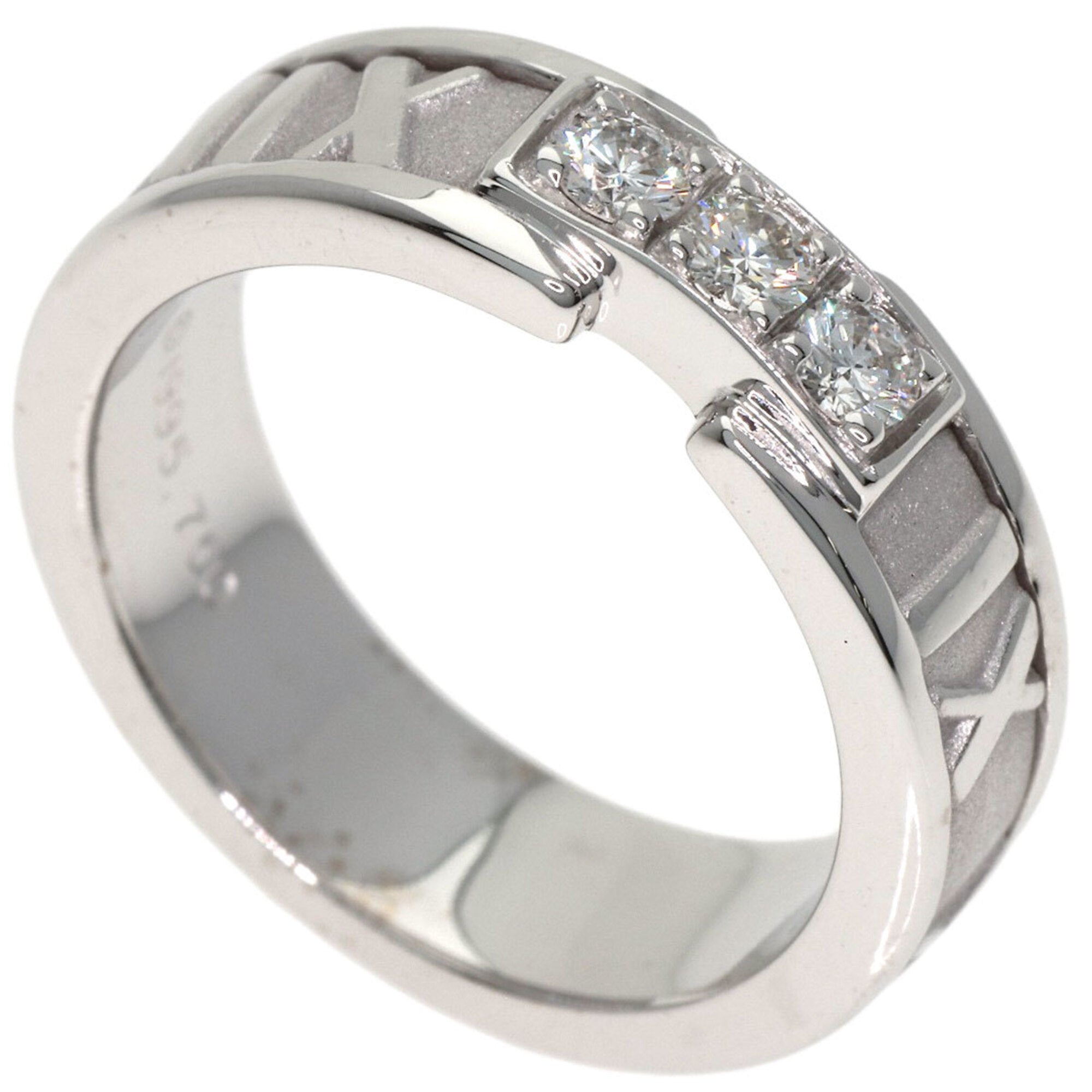 Tiffany Atlas White Gold (18K) Band Ring (Pre-Owned)