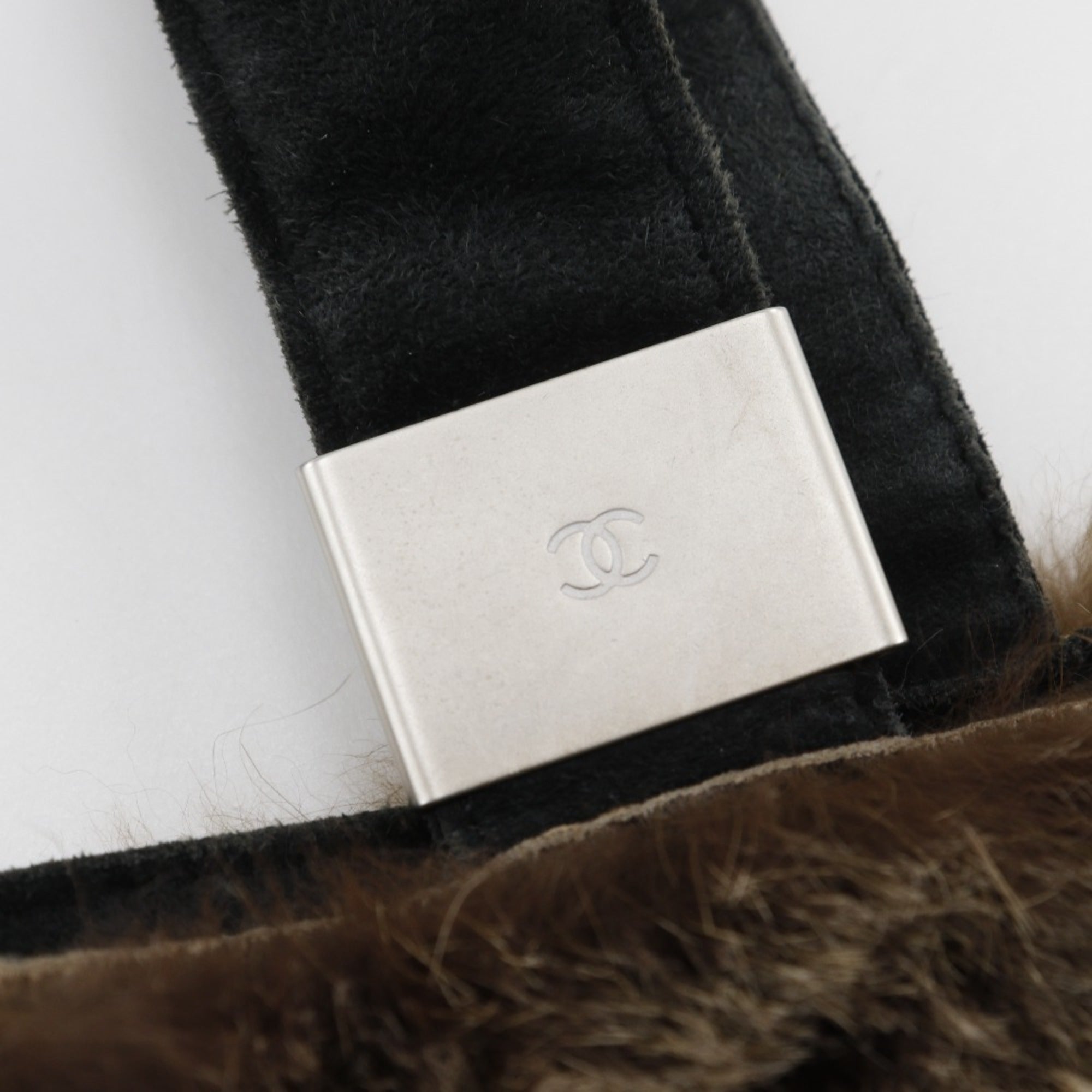 Chanel Brown Fur Handbag Tote Bag (Pre-Owned)