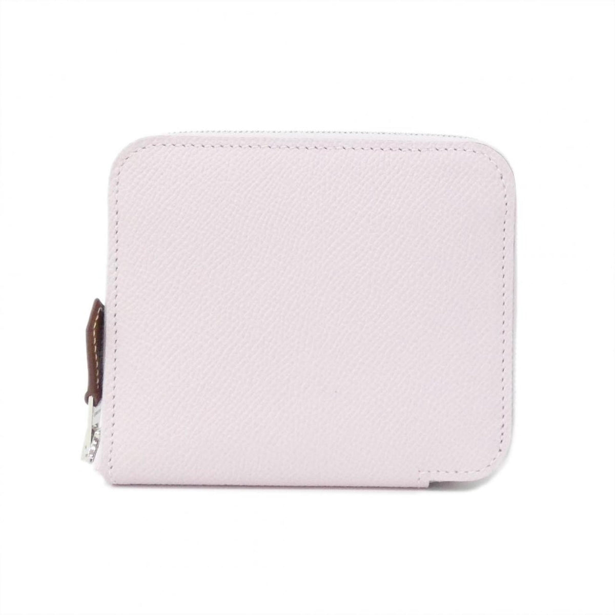 Hermes Silver Epsom Leather Silk Wallet (Bi-Fold) (Pre-Owned)