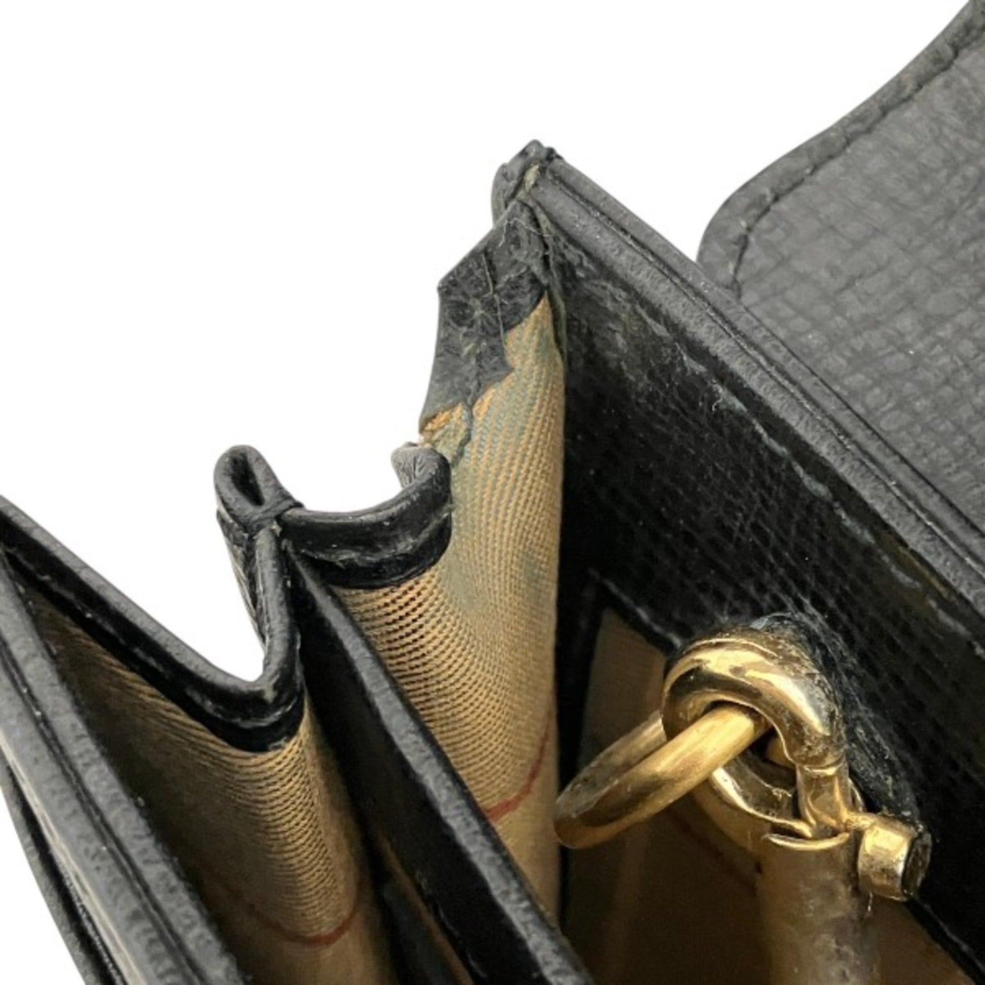 Burberry Black Leather Clutch Bag (Pre-Owned)